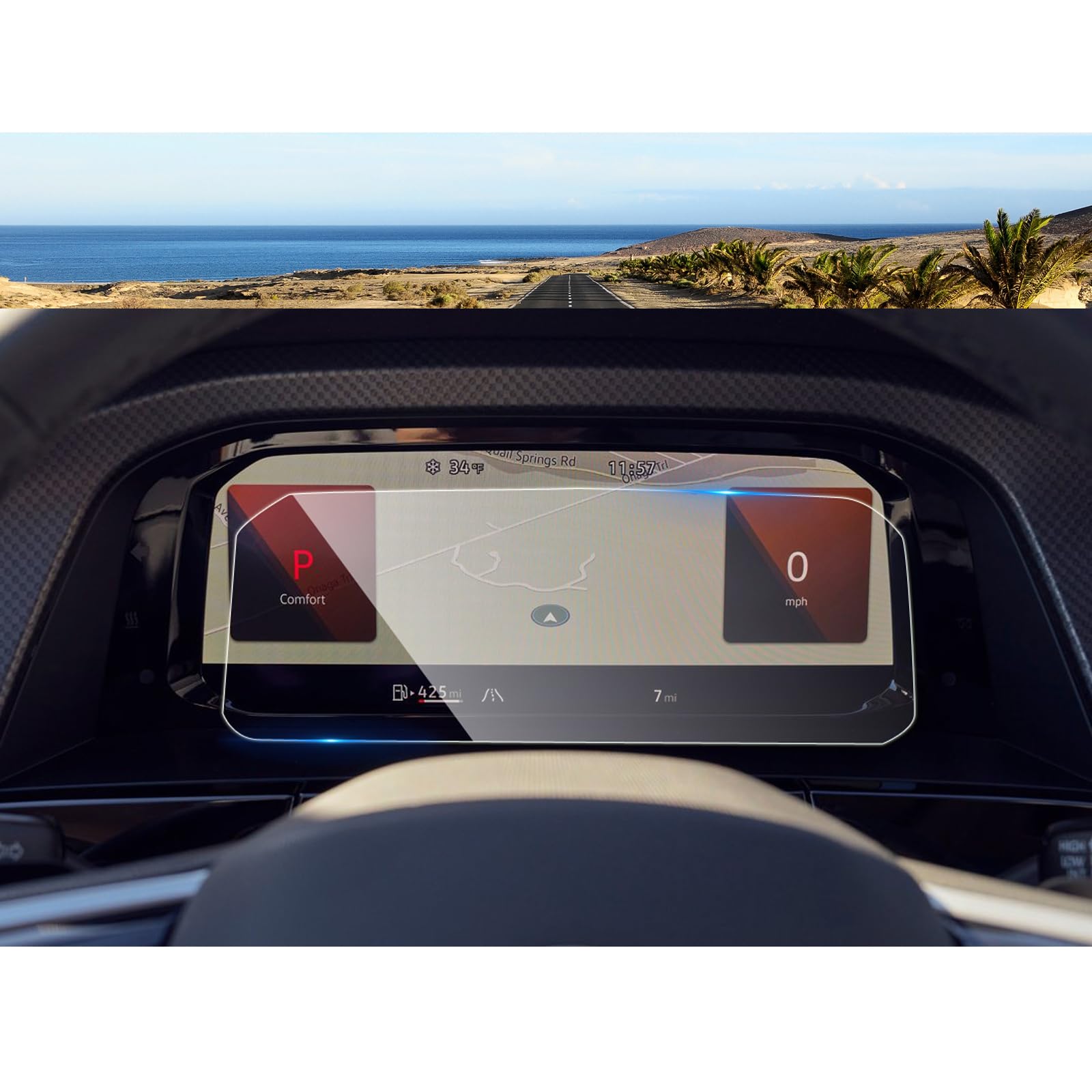 Coleya 2024 Atlas Dashboard Screen Protector For Vw Atlas (Se/Sel/Se With Technology/Sel Premium R Line) 10.2 Inch Touch Screen,