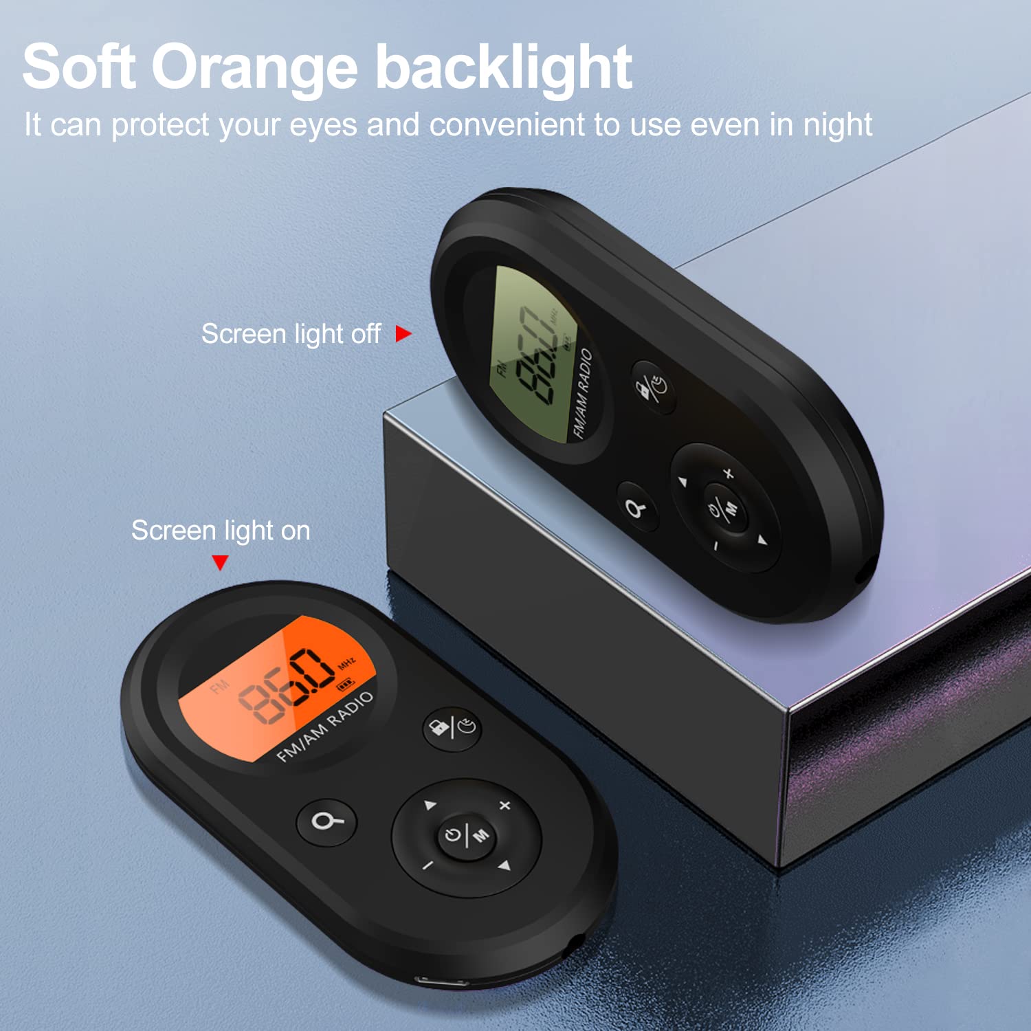 Am Fm Portable Radio,Personal Pocket Radio Rechargeable With Best Reception,Long Battery Life,Stereo Earphone,Small Digital Tran