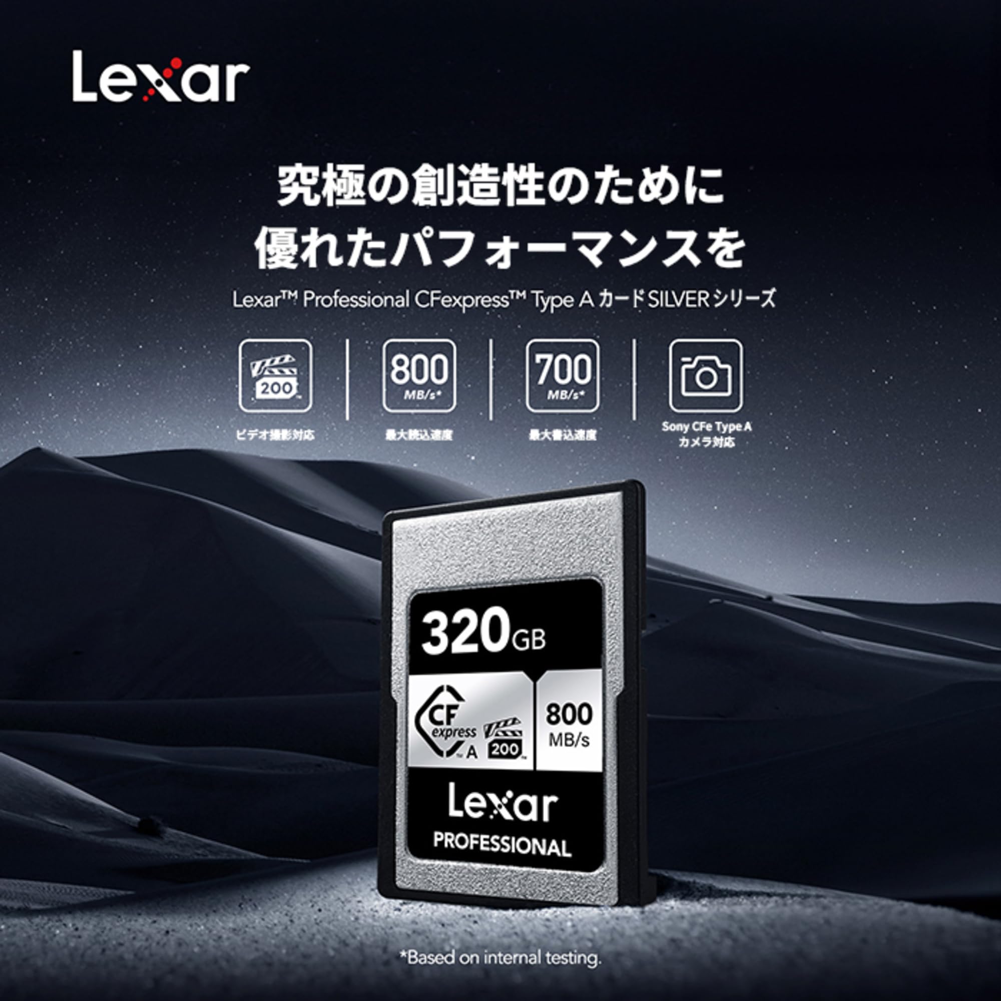 Lexar 320Gb Professional Cfexpress Type A Silver Series Memory Card, Compatible With Sony Cameras W/ Type A Card Slot, Up To 800