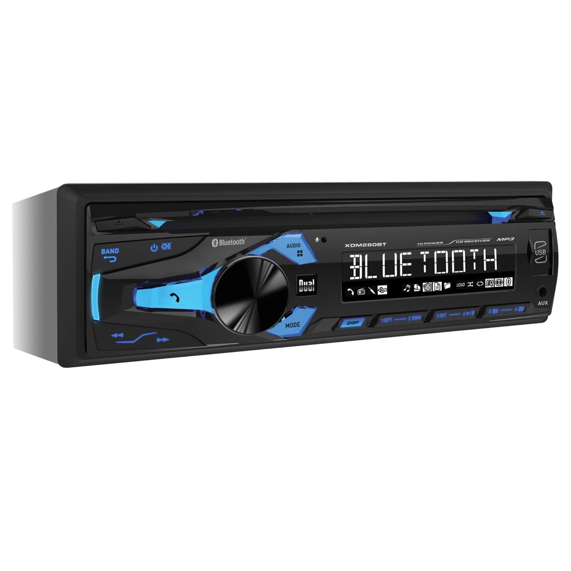 Dual Single Din Am/Fm Cd Player Bt Usb Aux 50Wx4F/R Outputs