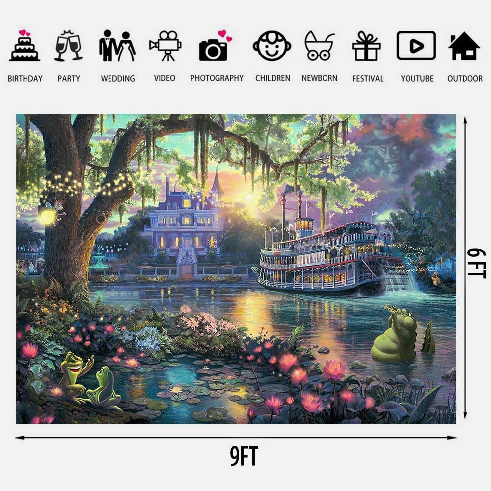 Sscsts Palace Photography Background Fairy Tale Prince Princess Happiness Frog Castle Photography Background Studio Props (9X6Ft