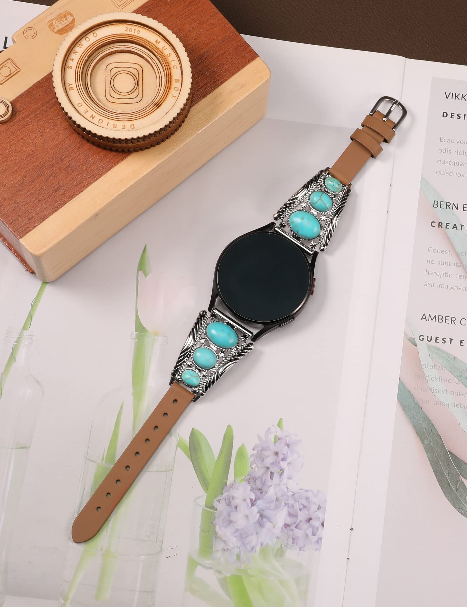 Minyee Compatible With Samsung Galaxy Watch 6/5/4/Active 2 40Mm 44Mm/Watch 5 Pro 45Mm/Watch 6 Classic/Watch 3 41Mm Band Women, L