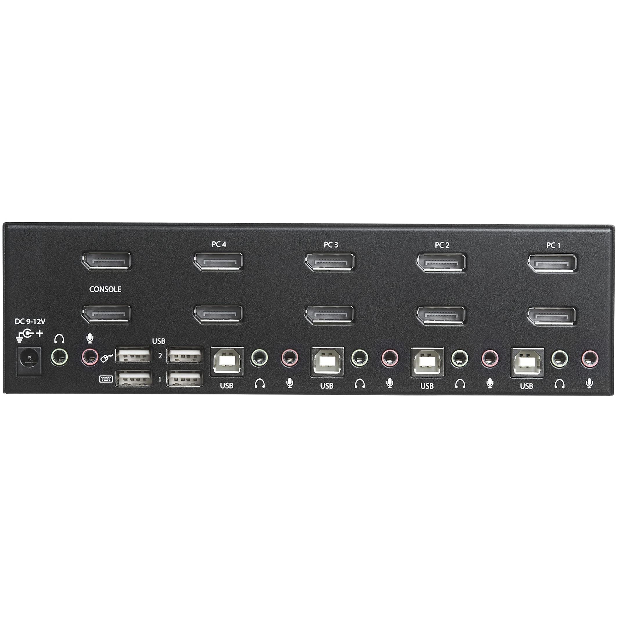 Startech.Com Displayport Kvm   4 Port   4K 60Hz   Dual Monitor Kvm   Displayport Switch   Kvm Displayport   Desktop Kvm Switch (
