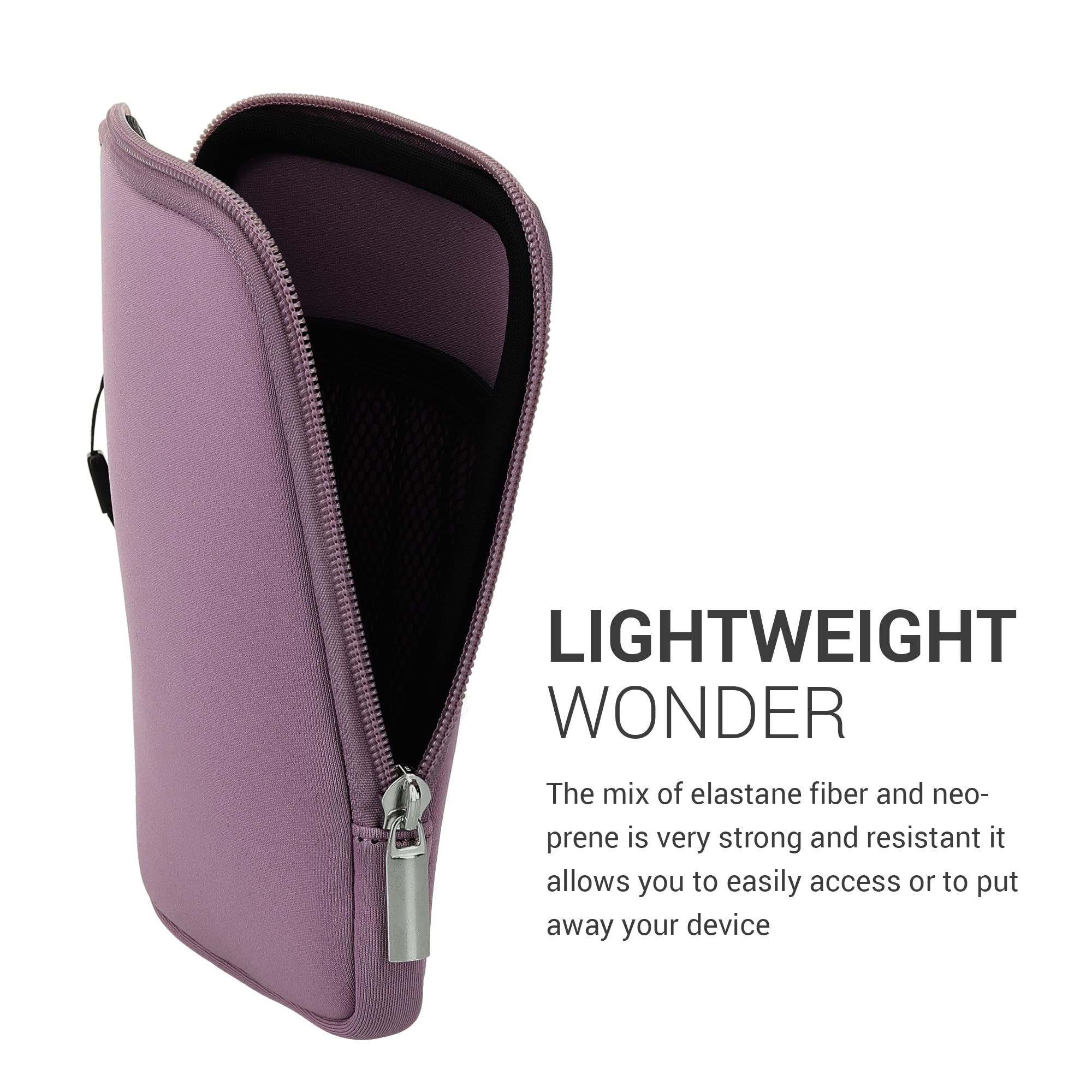Kwmobile Neoprene E Reader Pouch Size 6'' Ereader   Universal Ebook Sleeve Case With Zipper   Lavender