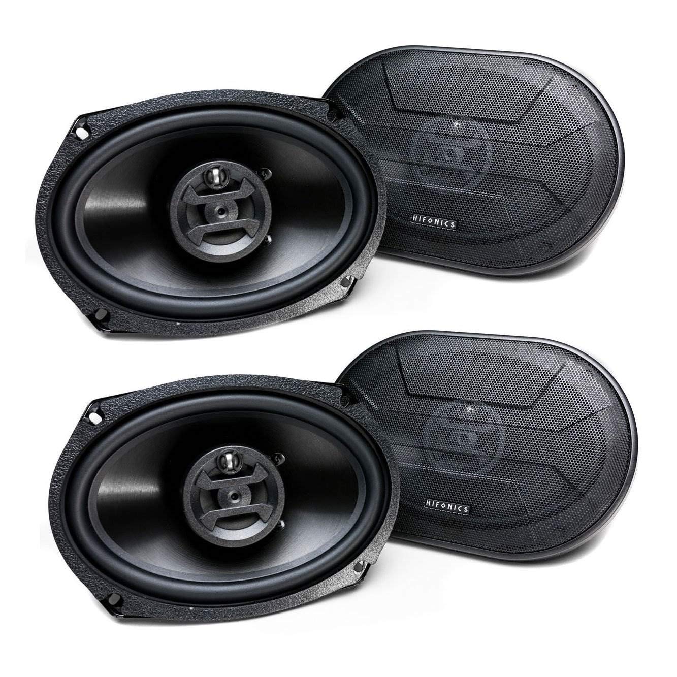 Hifonics Zeus Zs 693, 800 Watt 6 X 9 Inch 3 Way Car Audio Coaxial Speakers, 2 Pairs, Black