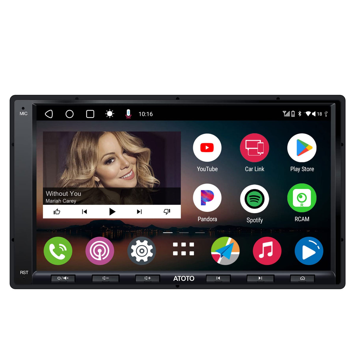 Atoto A6Pf Android Double Din Car Stereo, Wireless Carplay, Wireless Android Auto, Mirrorlink, 7'' Touchscreen In Dash Navigatio