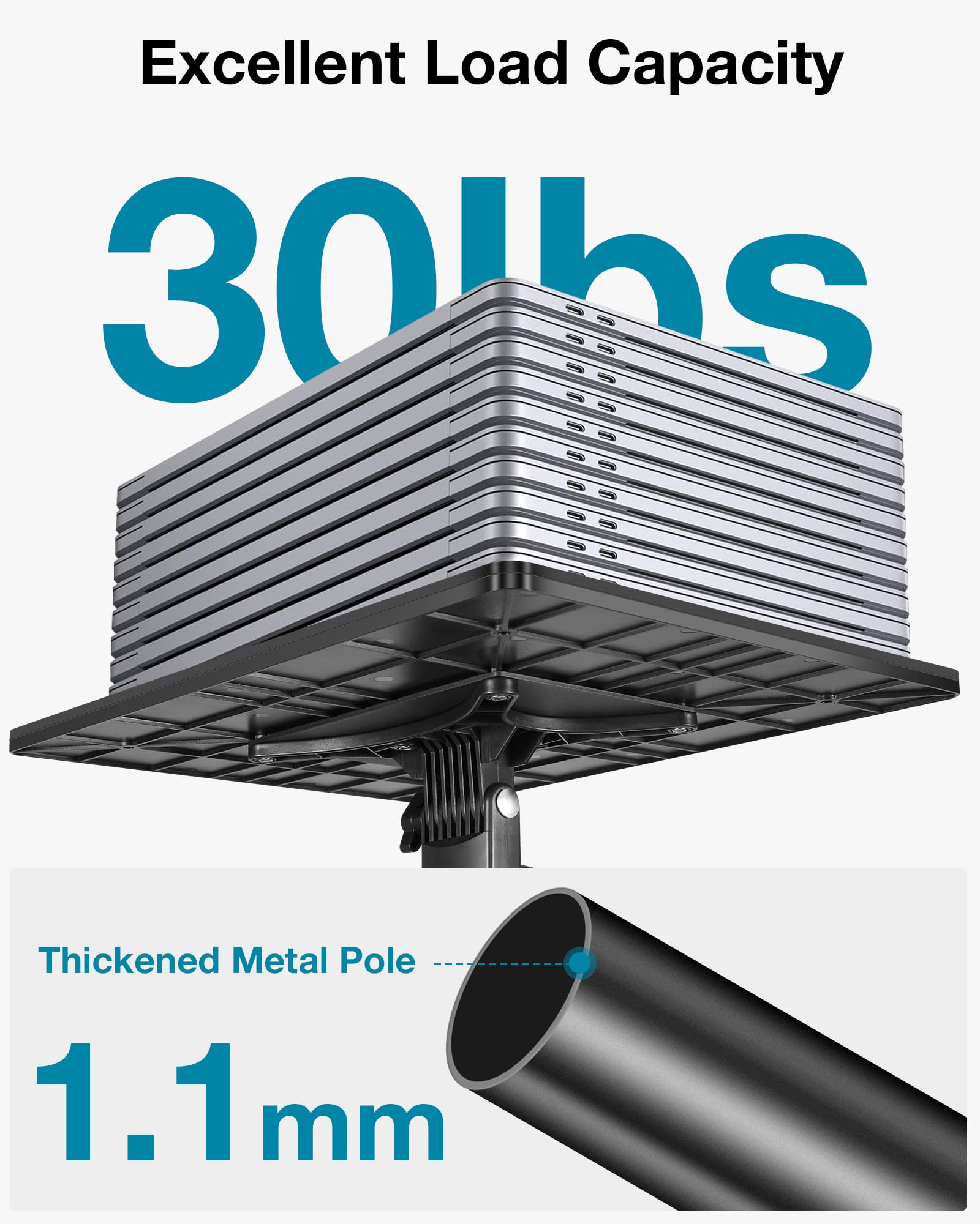 Innogear Projector Stand Tripod, 21'' To 38'' Height Adjustable Portable Laptop Tripod Stand Music Stand Projector Tripod For Ou