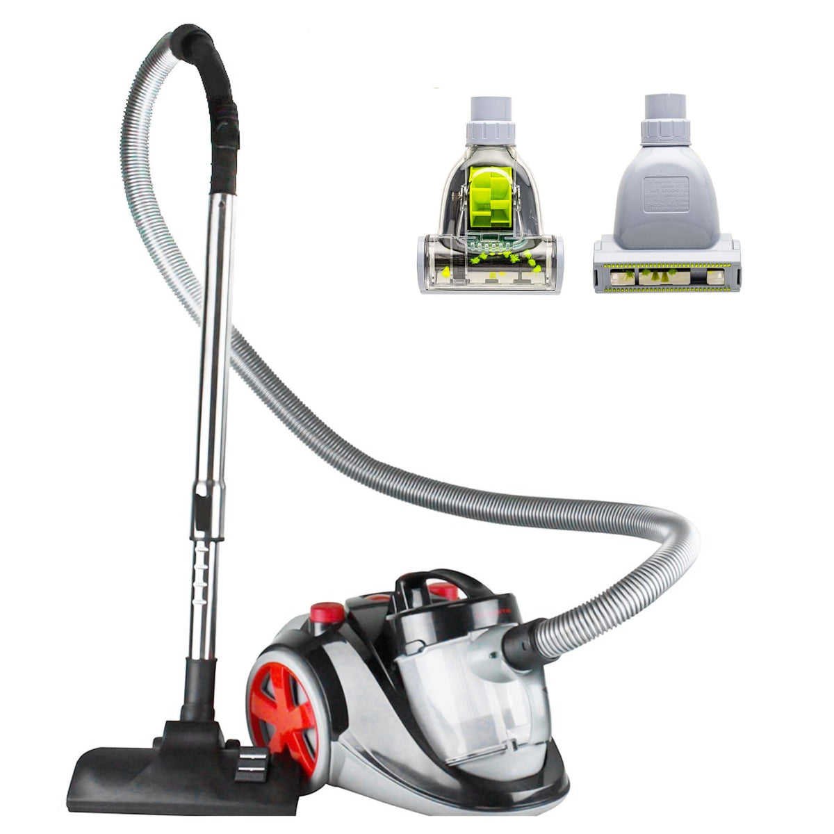 Ovente Electric Bagless Lightweight Canister Vacuum Cleaner 1.5L Dust Cup, Portable Corded Suction Vacuum Machine Easy Clean Wit
