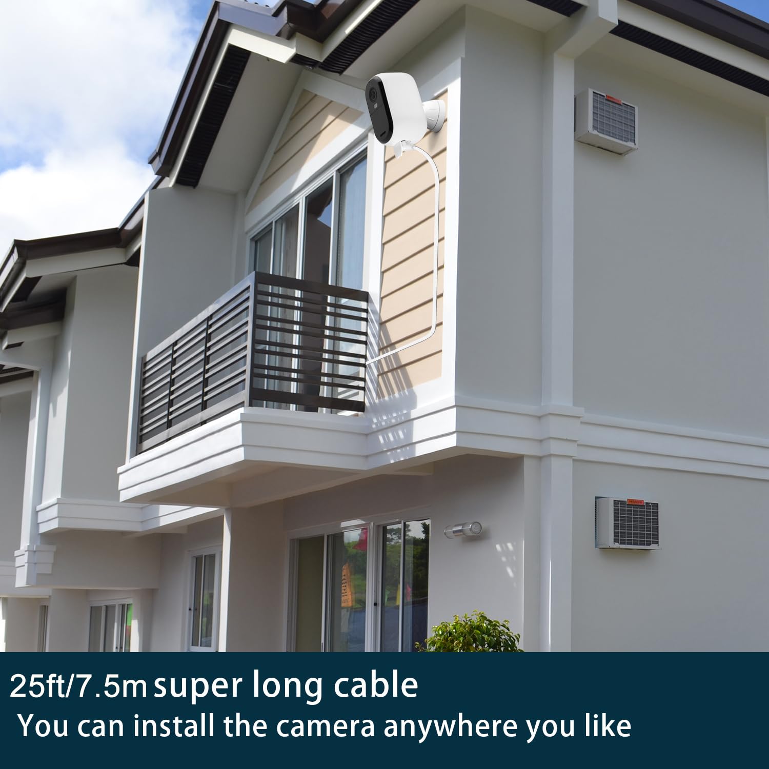 Itodos 25Ft/7.5M Charging Cable For Arlo Essential Wireless Security Camera, 2Nd Generation With Adapter, Weatherproof Outdoor F