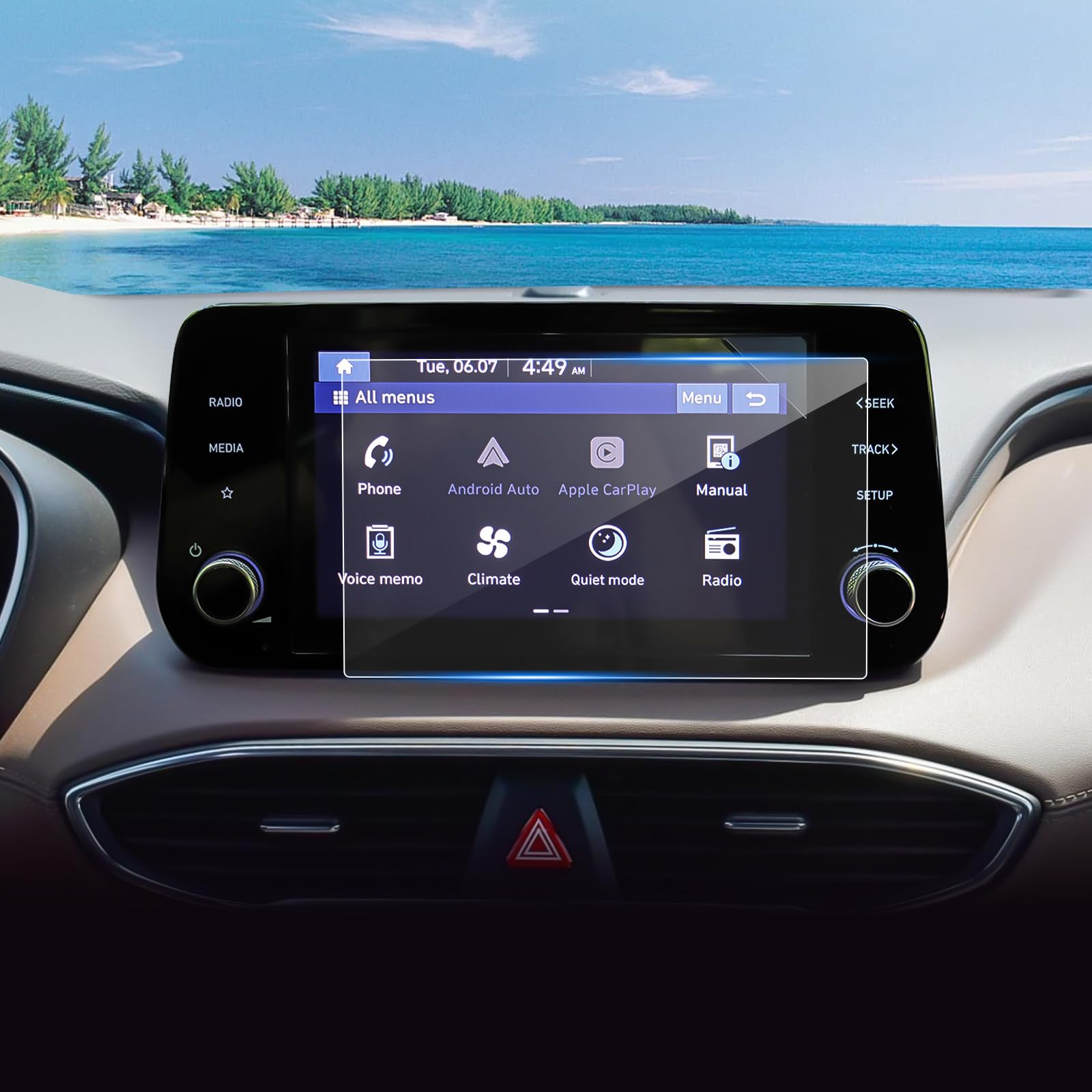 Coleya 2021 2022 2023 Santa Fe Screen Protector For Hyundai Santa Fe Se 8 Inch Touch Screen, 2023 H Yundai Santa Fe Accessories 