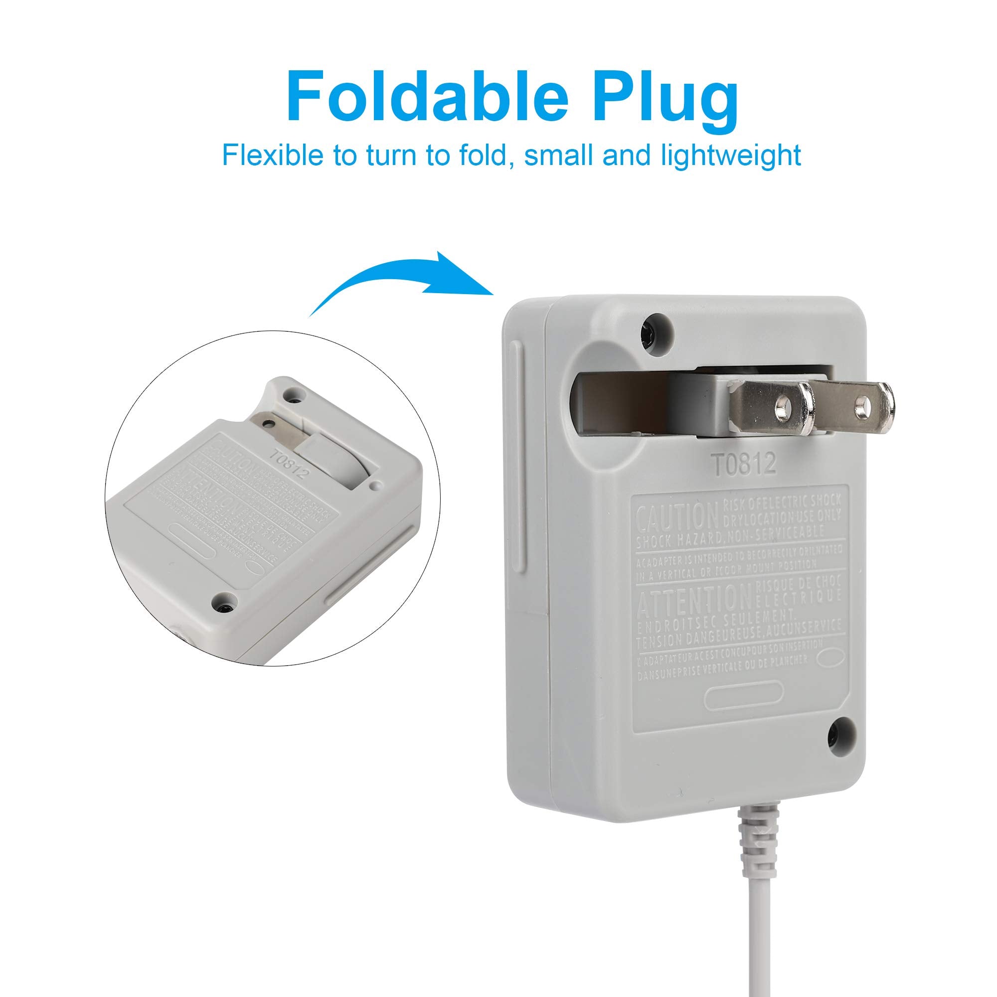 3Ds Charger, Dsi Charger, Power Supply Replacement For Nintendo 3Ds, 3Ds Xl, 2Ds, 2Ds Xl, Dsi, Dsi Xl Charger Ac Adapter(100-240