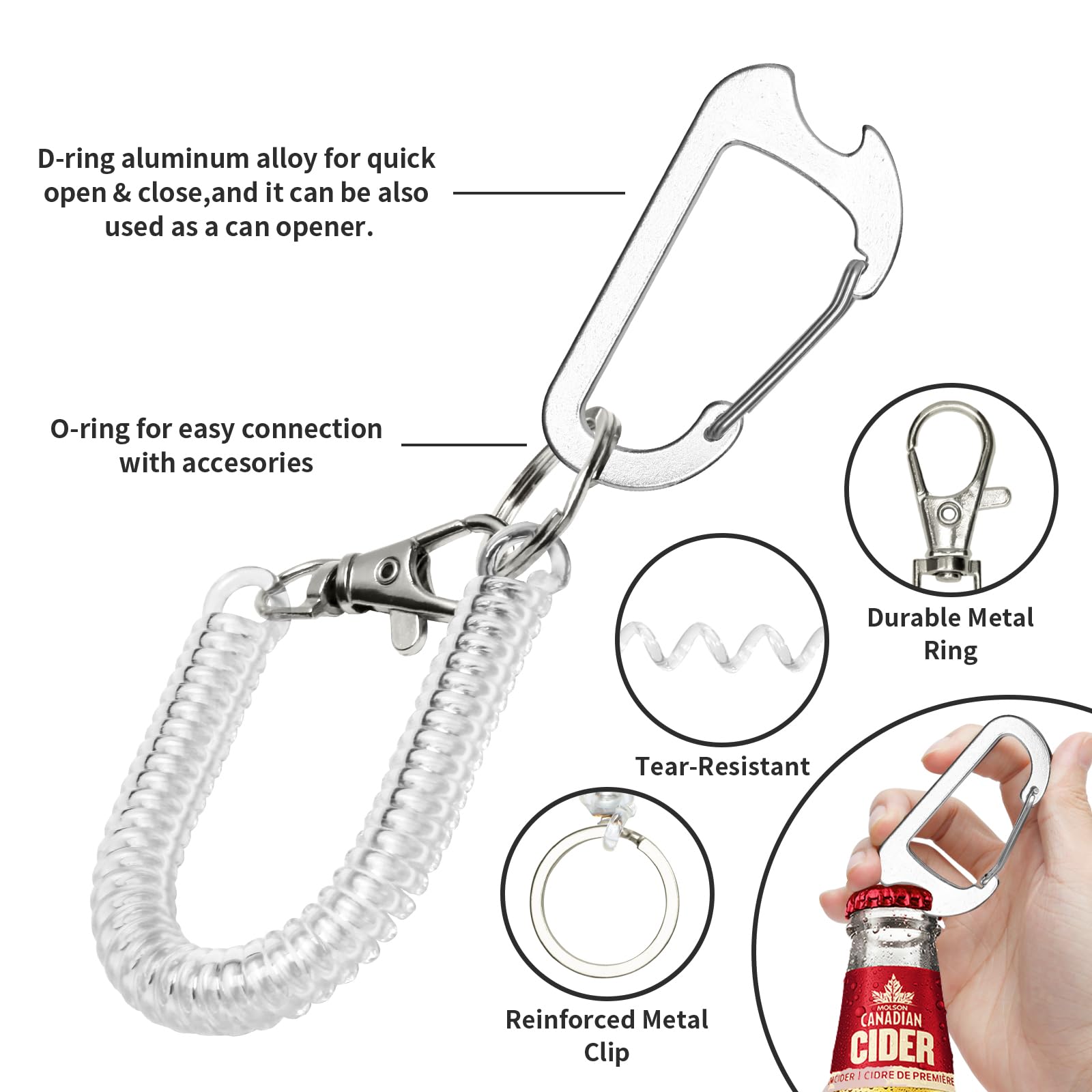 Hotemia Phone Tether Lanyard Anti Theft Phone Strap With Carabiner Anti-Drop Outdoor Skiing Hiking Cycling Fishing Climbing Fit
