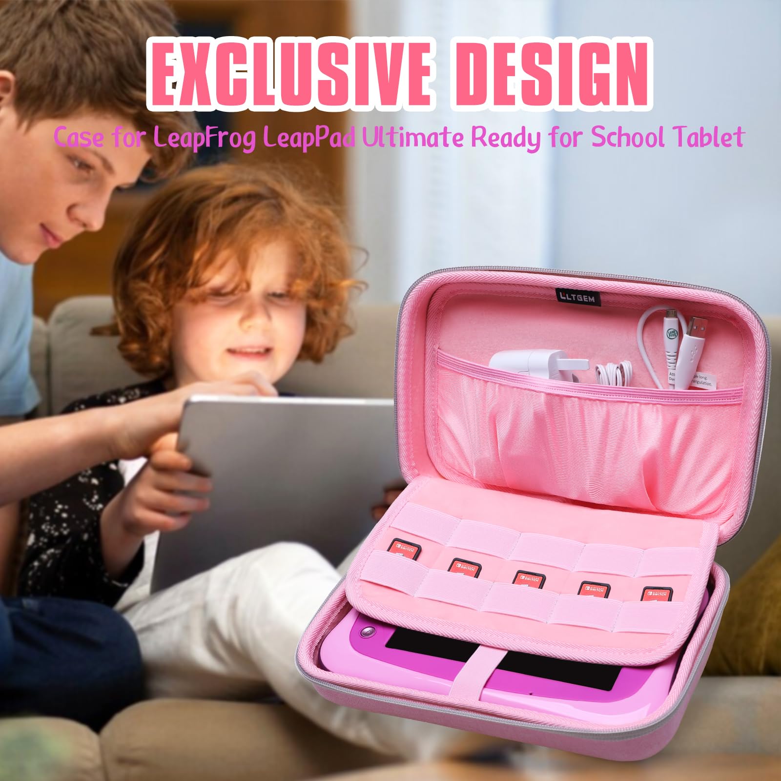 Ltgem Hard Case For Leapfrog Leappad Ultimate Ready For School Tablet   Travel Protective Carrying Storage Bag(Pink)