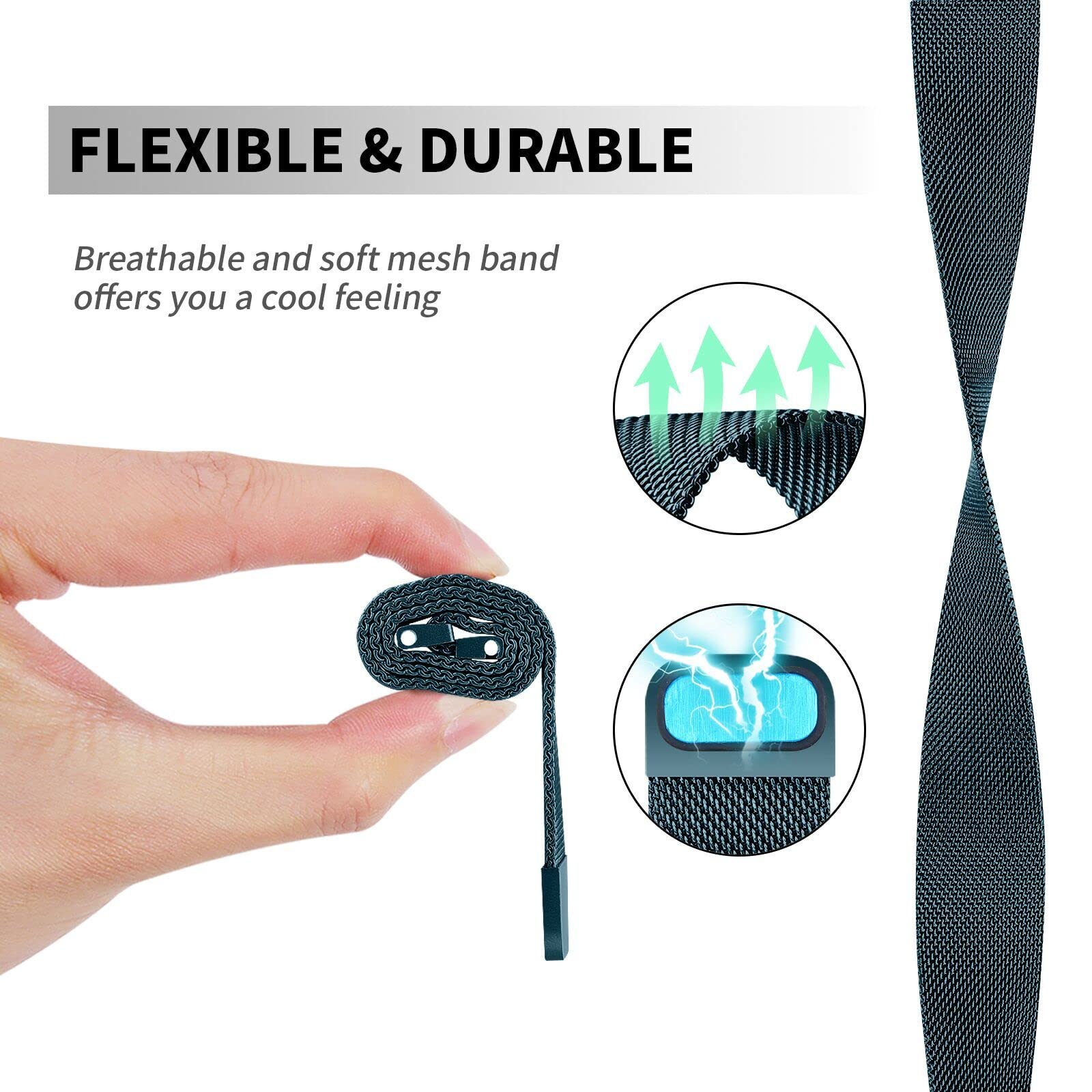 Vomulato Magnetic Bands Compatible With Samsung Galaxy Watch 5/4 40Mm 44Mm,Galaxy Watch 5 Pro 45Mm, Galaxy Watch 5 Pro 45Mm,Gala