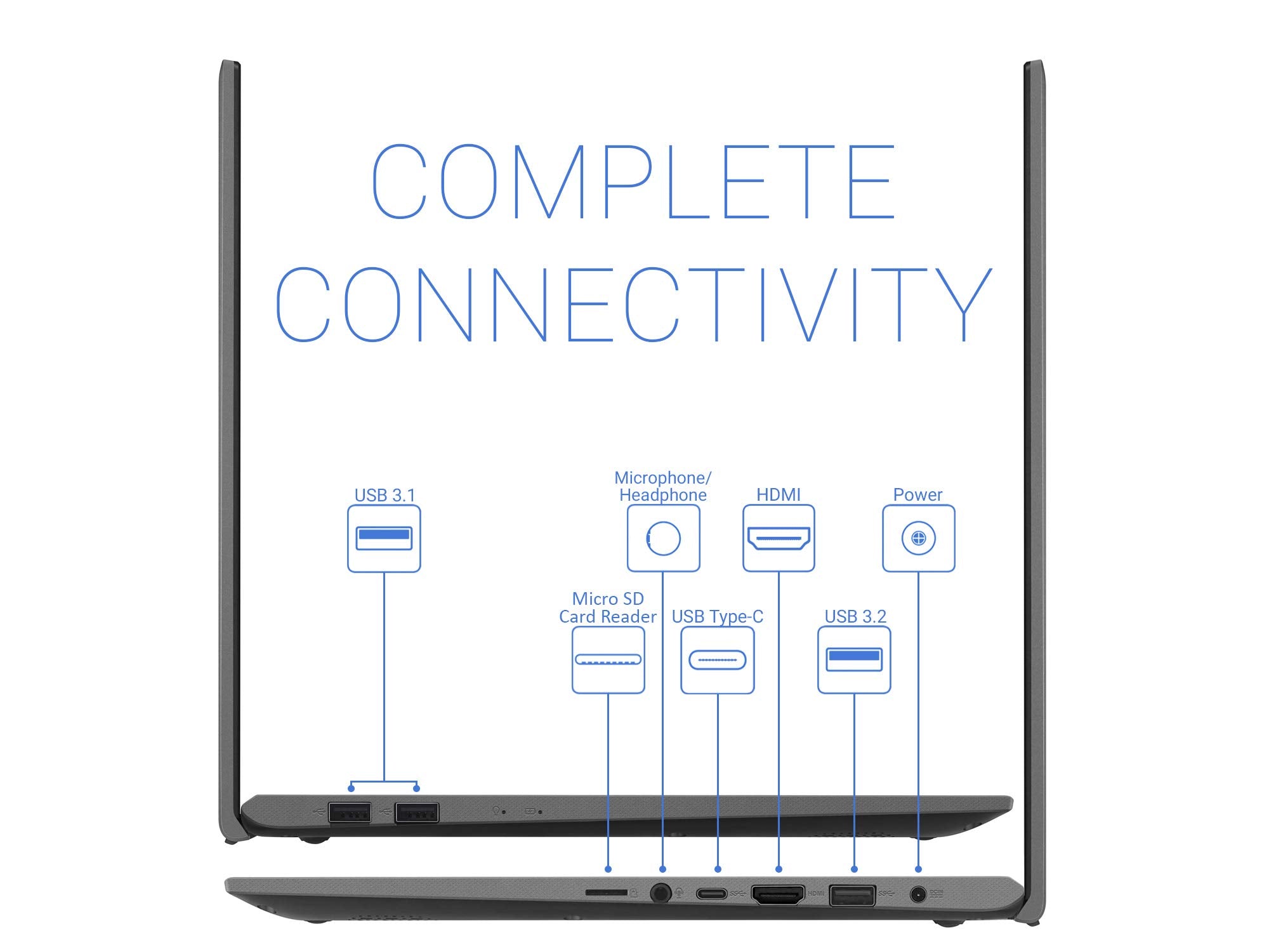 Asus Vivobook 15.6'' Fhd Touchscreen Notebook   Intel Core I5 1035G1 1.0Ghz   8Gb Ram 256Gb Pcie Ssd   Webcam   Windows 10 Home,