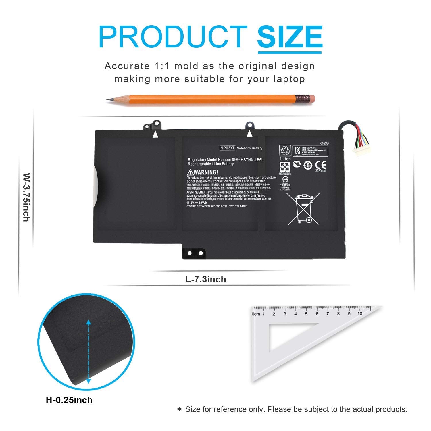 Np03Xl 761230 005 Battery For Hp Envy X360 15 U010Dx 15 U011Dx 15 U110Dx 15 U111Dx 15 U473Cl 15 U483Cl 15 U363Cl Pavilion X360 1