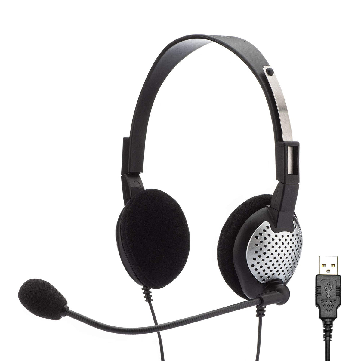 Andrea Communications Nc 185Vm Usb C1 1022600 50 Model Nc 185 Vm Usb High Fidelity Stereo Usb Computer Headset,Black