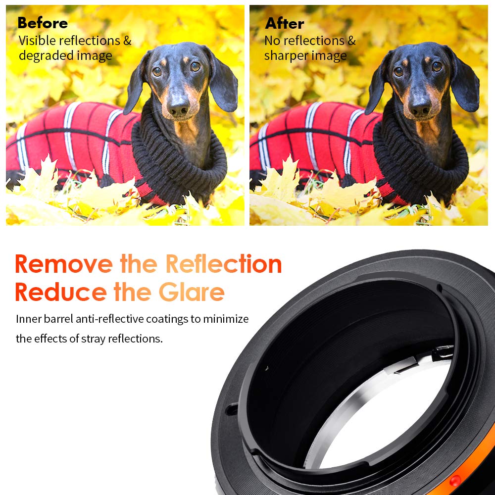 K&F Concept Md To Fx Lens Mount Adapter With Matting Varnish Design, Fits For Fuji Xt2 Xt20 Xe3 Xt1 X T2
