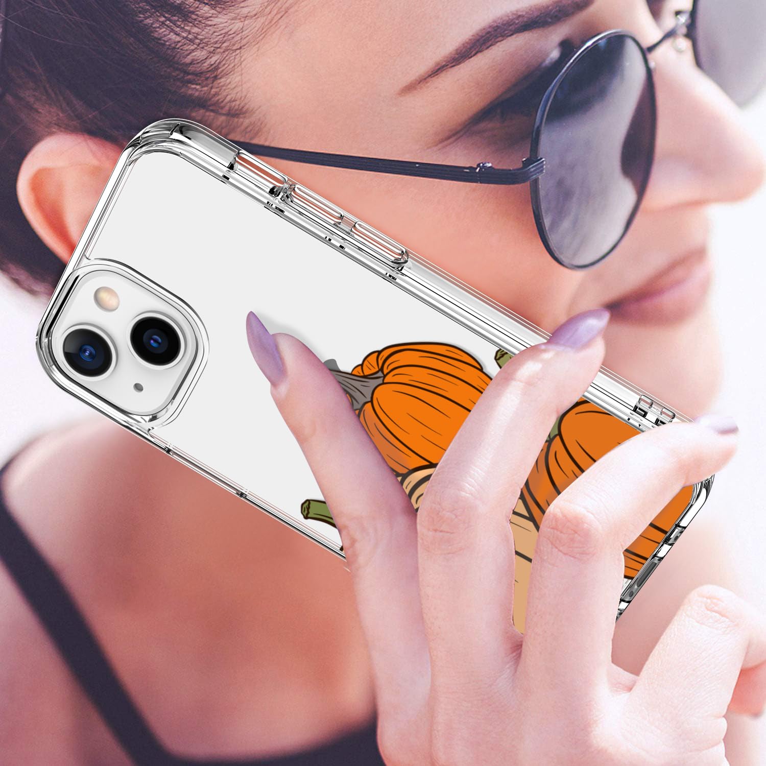 Luhouri For Iphone 15 Case With Screen Protector   Crystal Clear Cover   Fashionable Pattern Design   Wireless Charging   Slim S