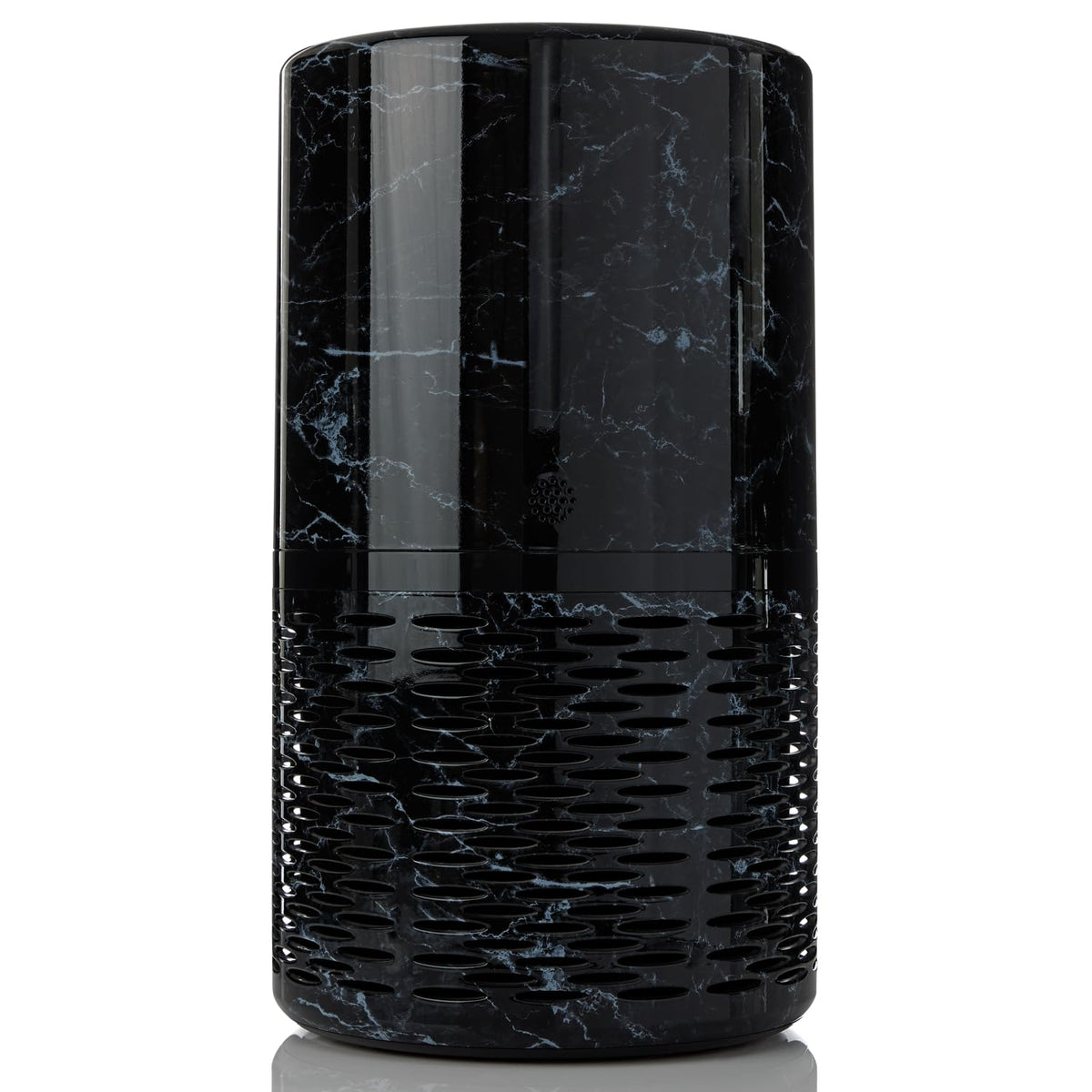 Veva Black Circular Air Purifier, Compact And Modern With Uv C Light, Hepa Filter, 3 Speed Settings, Soft Light, 220 Sqft Covera