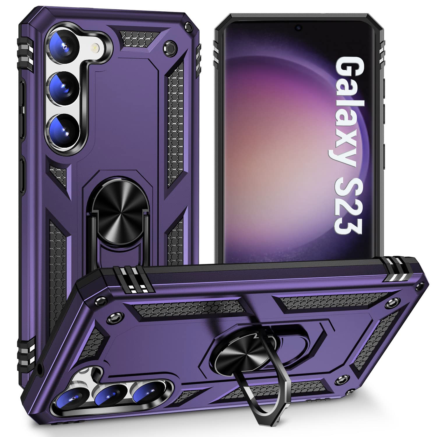 Zoeii S23 Phone Case, Galaxy S23 Case,[Military Grade Drop Tested] Hard Back & Soft Edge Slim Protective Designed,For Samsung S2