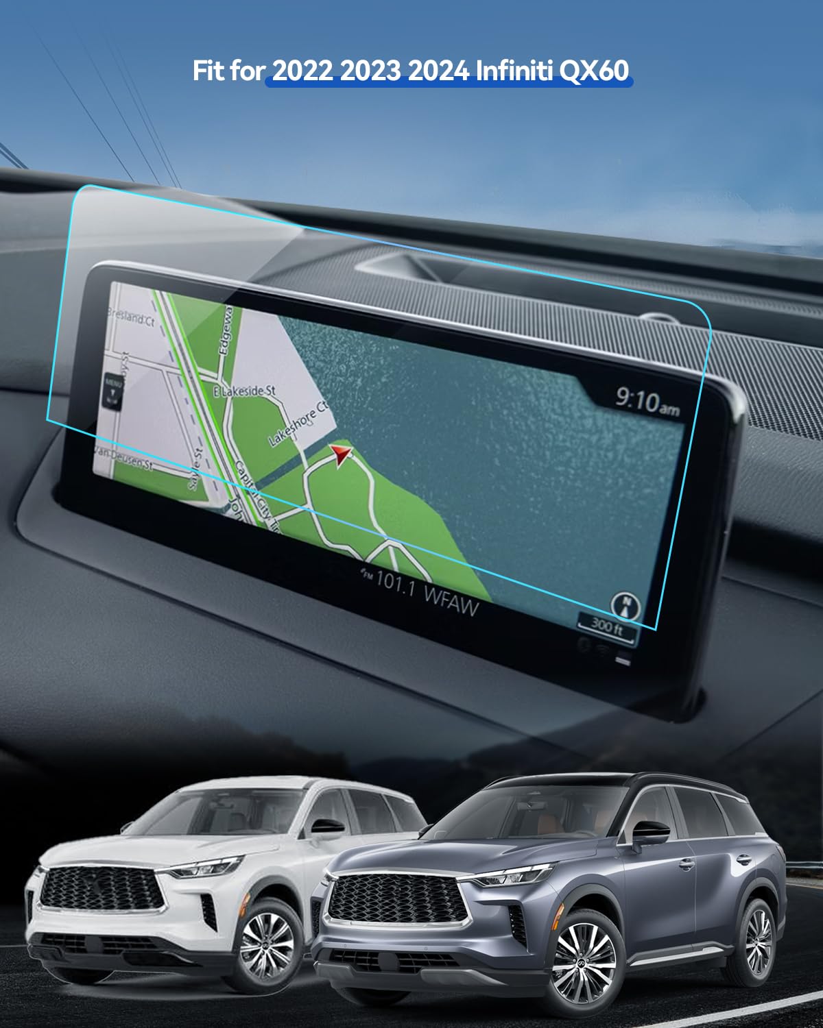 Lantu Car Screen Protector For 2022 2023 2024 Infiniti Qx60 (Pure/Luxe/Sensory/Autograph) Accessories Navigation Touchscreen Pro