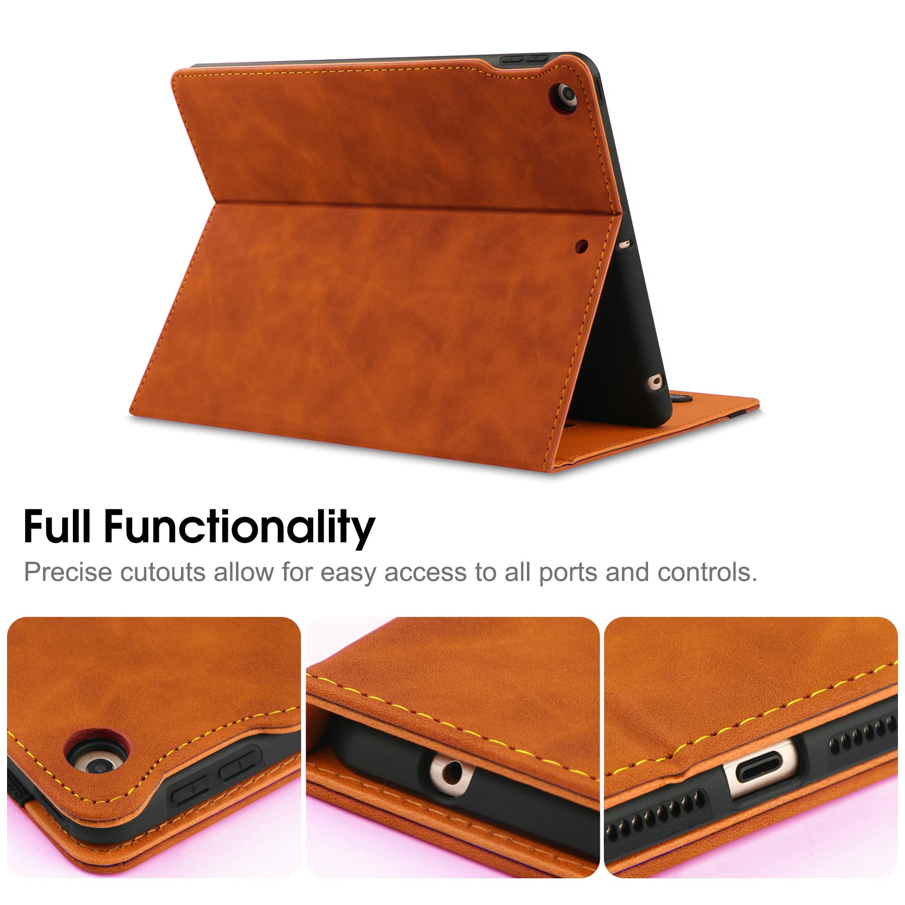 For Ipad 10Th Generation Case, Ipad 10.9 Case Fits 10Th 2022 10.9'' Model With Pencil Holder And Card Pocket, Smart Cover Auto W
