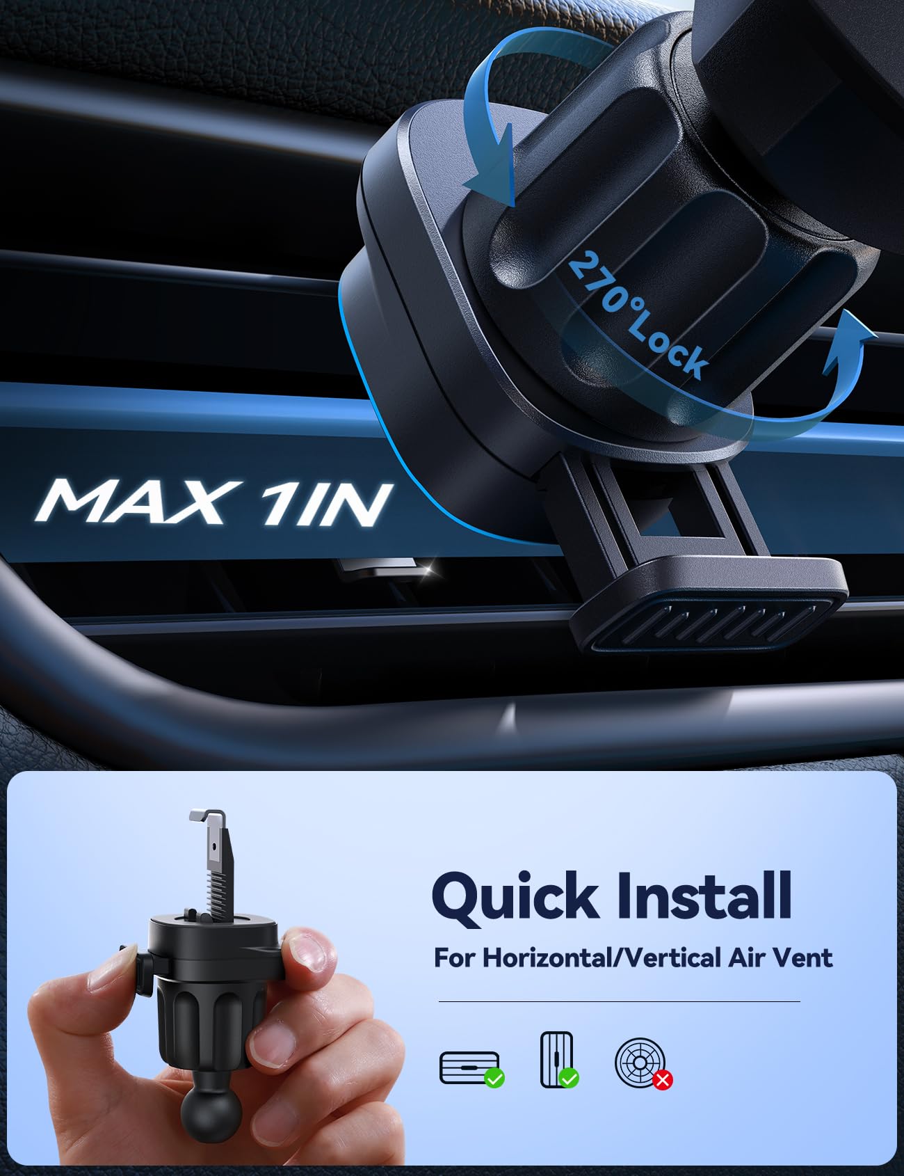 Joyroom For Magsafe Car Mount Charger, [Fan Cooling] 15W Fast Wireless Car Charger Mount, Iphone Magnetic Car Phone Holder Fit I