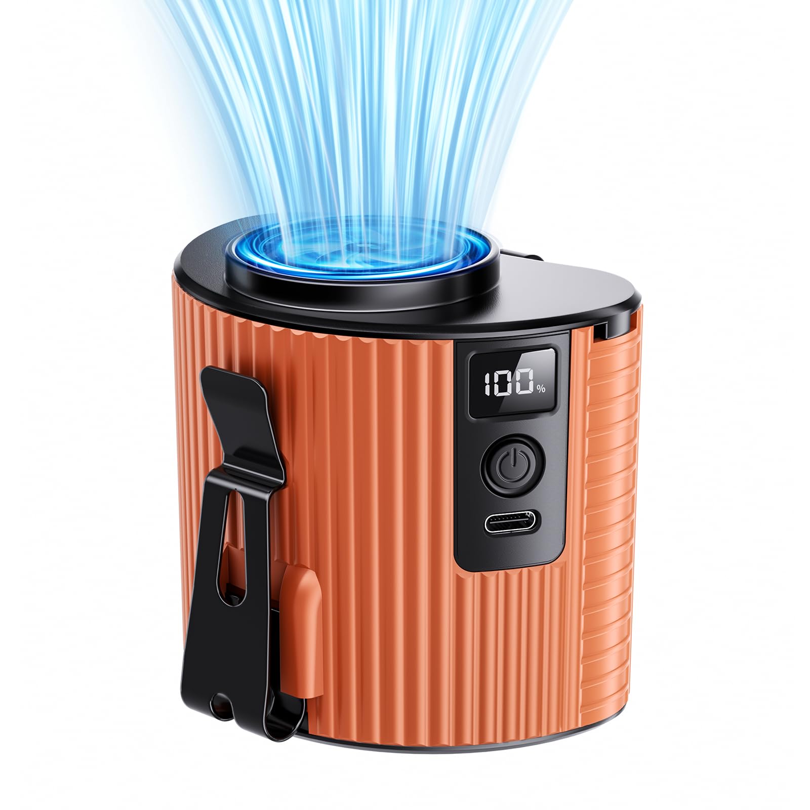 Portable Fan,Rechargeable Waist Fan,11000Rpm Strong Airflow Mini Wearable Belt Fan,5 Speed Portable Neck Fan,Personal Waist Clip