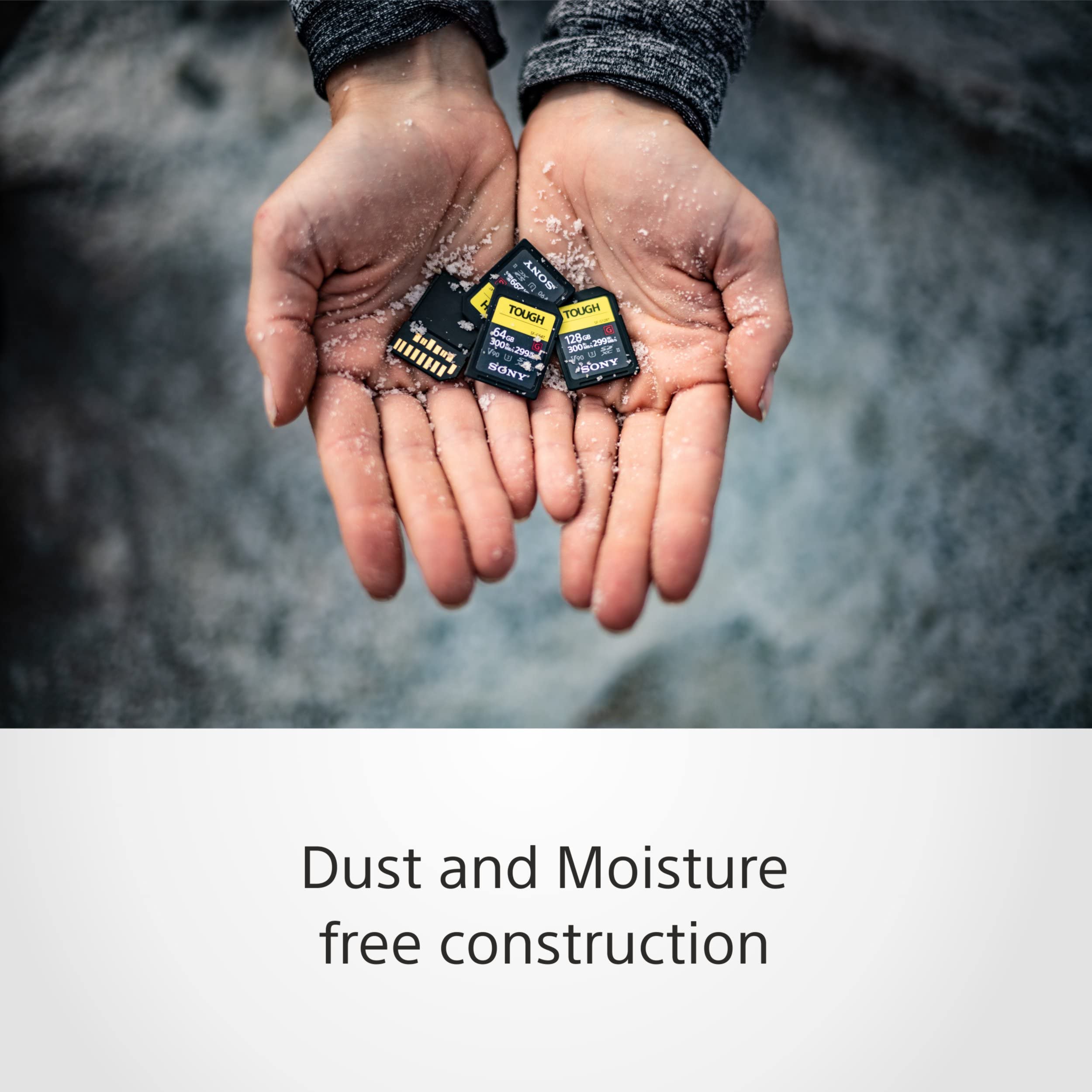 Sony TOUGH G series SDXC UHS II Card 64GB, V90, CL10, U3, Max R300MB/S, W299MB/S (SF G64T/T1), Black