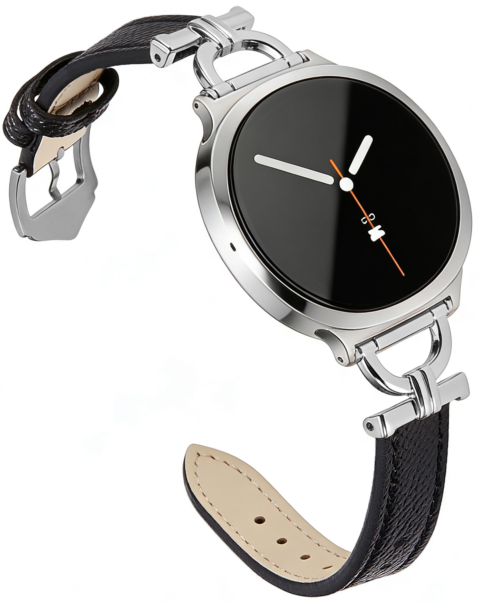 Designer Genuine Leather Band Compatible for Samsung Galaxy Watch 8 40mm/44mm, Slim Replacement Strap for Galaxy Watch 8 Classic