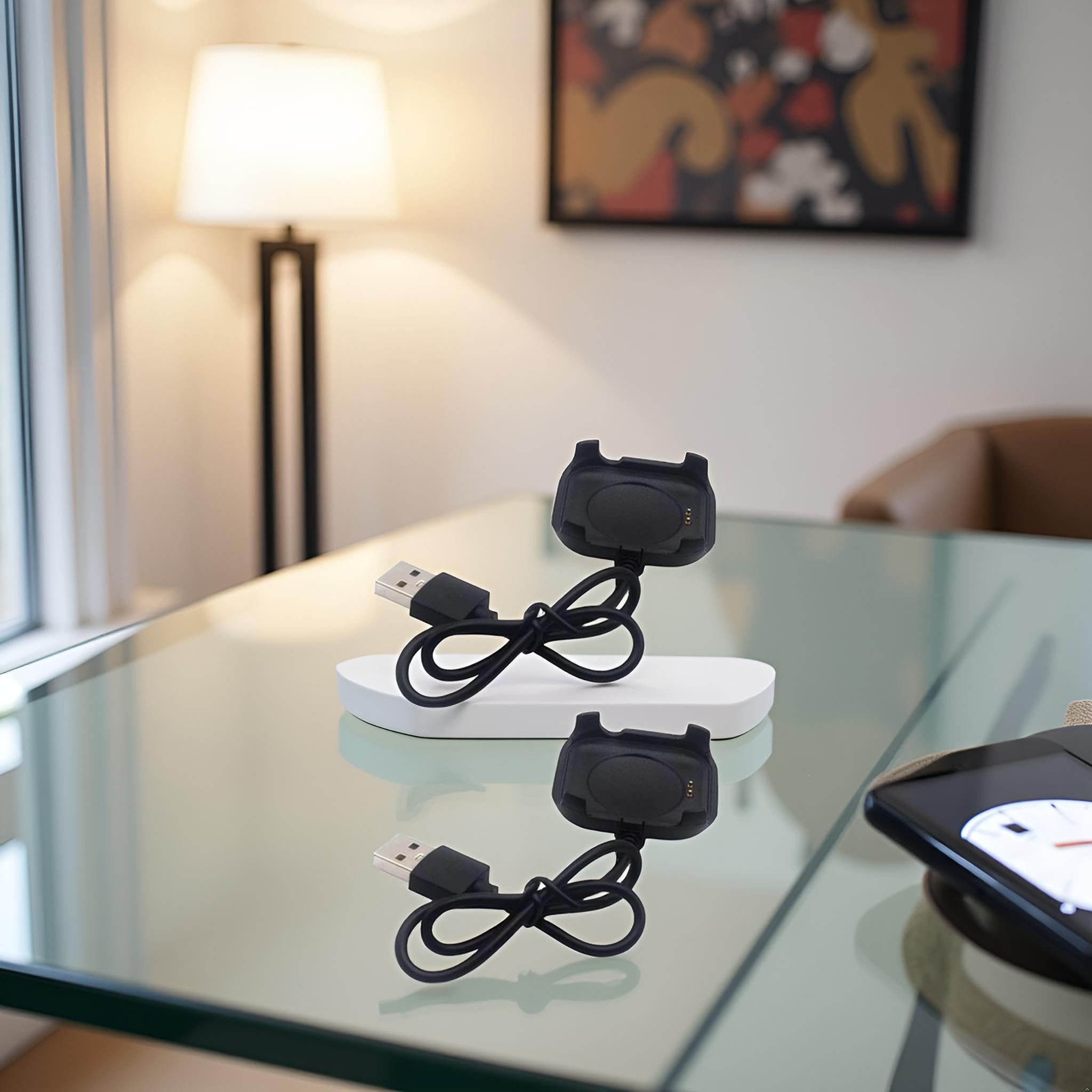 2Pcs Black 30Cm Usb Chargeable Charging Cable Adapter,Charging Cable Charger Cord For Hw22 Intelligent Watch Magnetic Charger Do