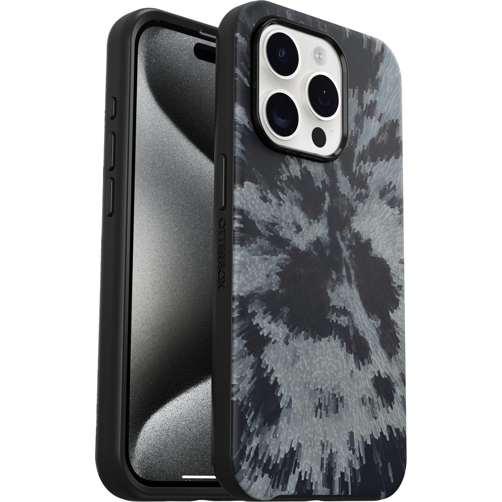 Otterbox Iphone 15 Pro (Only) Symmetry Series Case   Burnout Sky (Black), Snaps To Magsafe, Ultra Sleek, Raised Edges Protect Ca