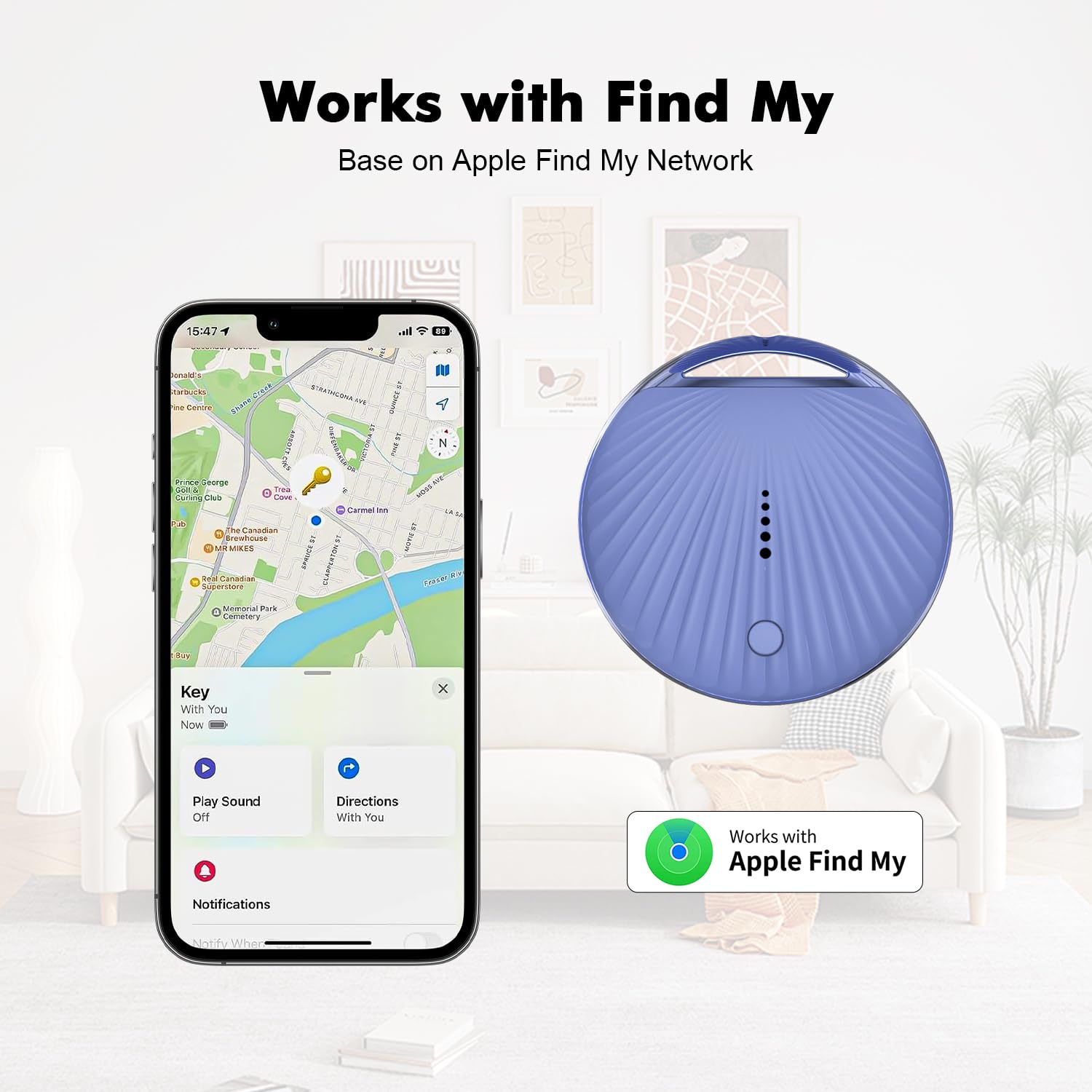 Air Tracker 3 Pack Work With Apple Find My App (Ios Only, Not For Android), Item Finders With Sound, Keys Finder And Item Locato