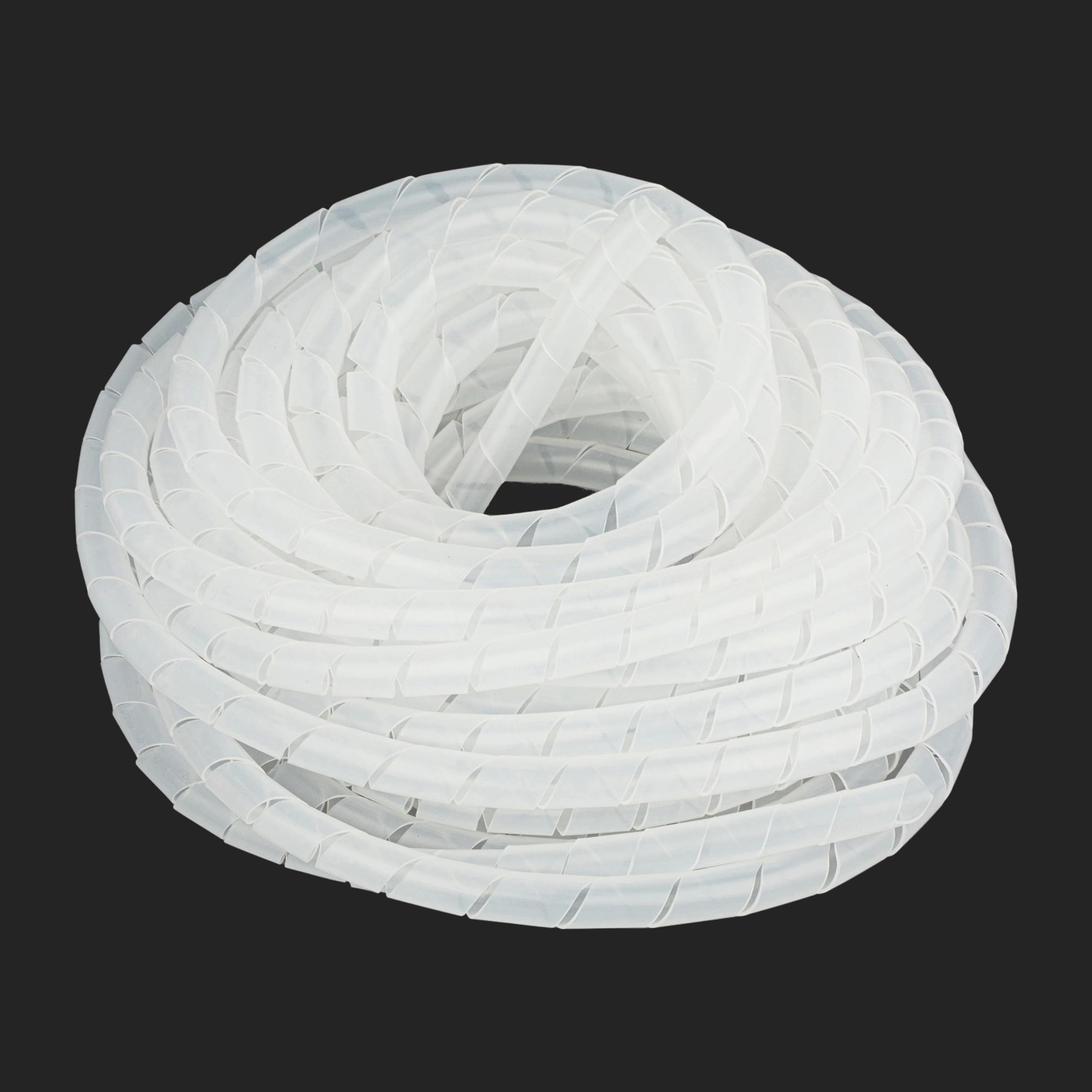 Jukr White 15 Mm Diameter  5 Meter Spiral Sleeve Cable Wrap For Tv Home Theatre Wiring, Diy Computer Pc Cables Organizer, Elect