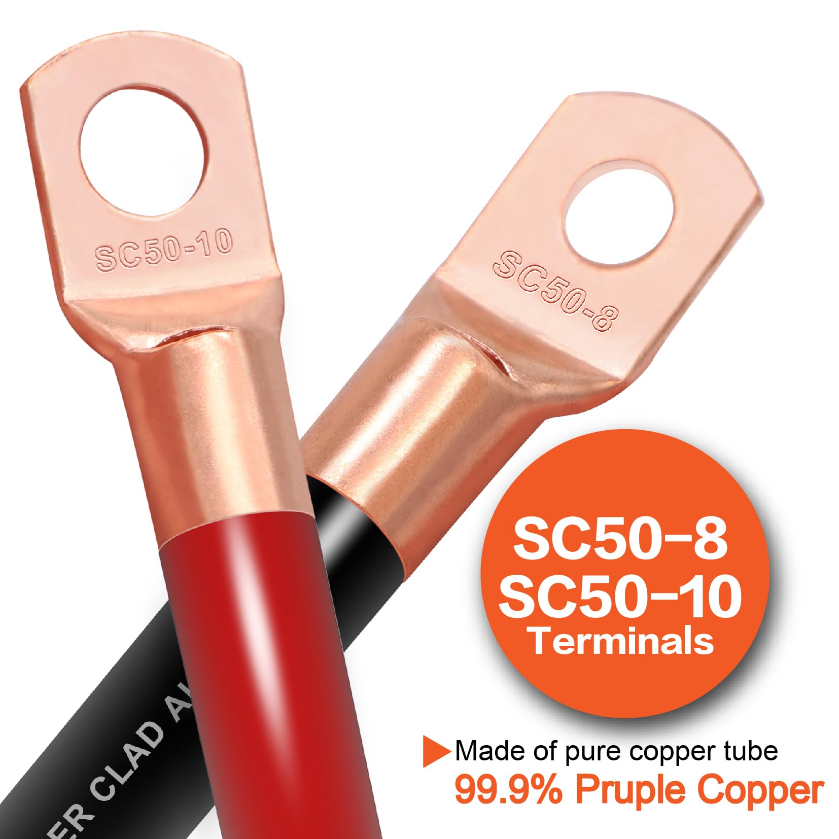 1/0 Gauge Wire(20Ft Each   Red/Black) Copper Clad Aluminum Cca   Primary Automotive Wire,Car Amplifier Power & Ground Cable, Bat