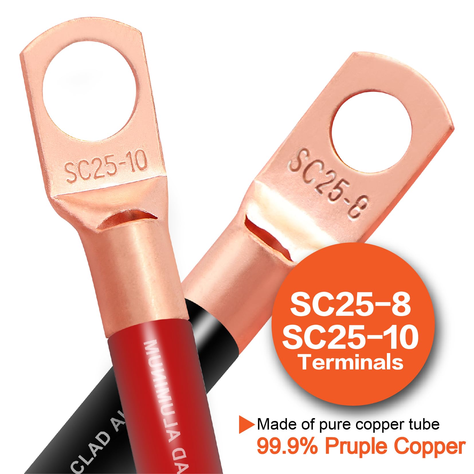 4 Gauge Wire (25Ft Each   Red/Black) Copper Clad Aluminum Cca   Primary Automotive Wire,Car Amplifier Power & Ground Cable, 20Pc