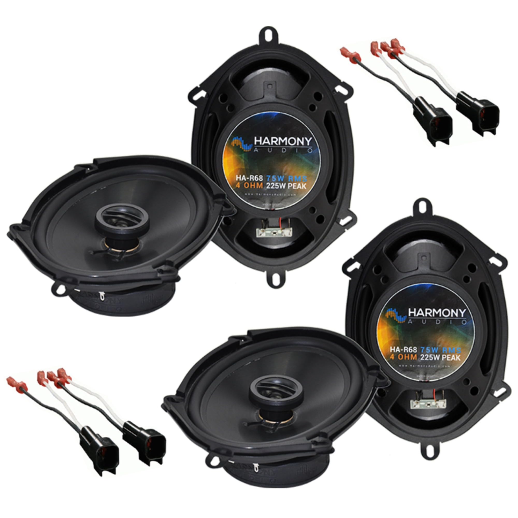 Harmony Audio Bundle Compatible with 2001-2012 Ford Escape (2) HA-R68 5x7 6x8 New Factory Speaker Replacement Upgrade Package 22