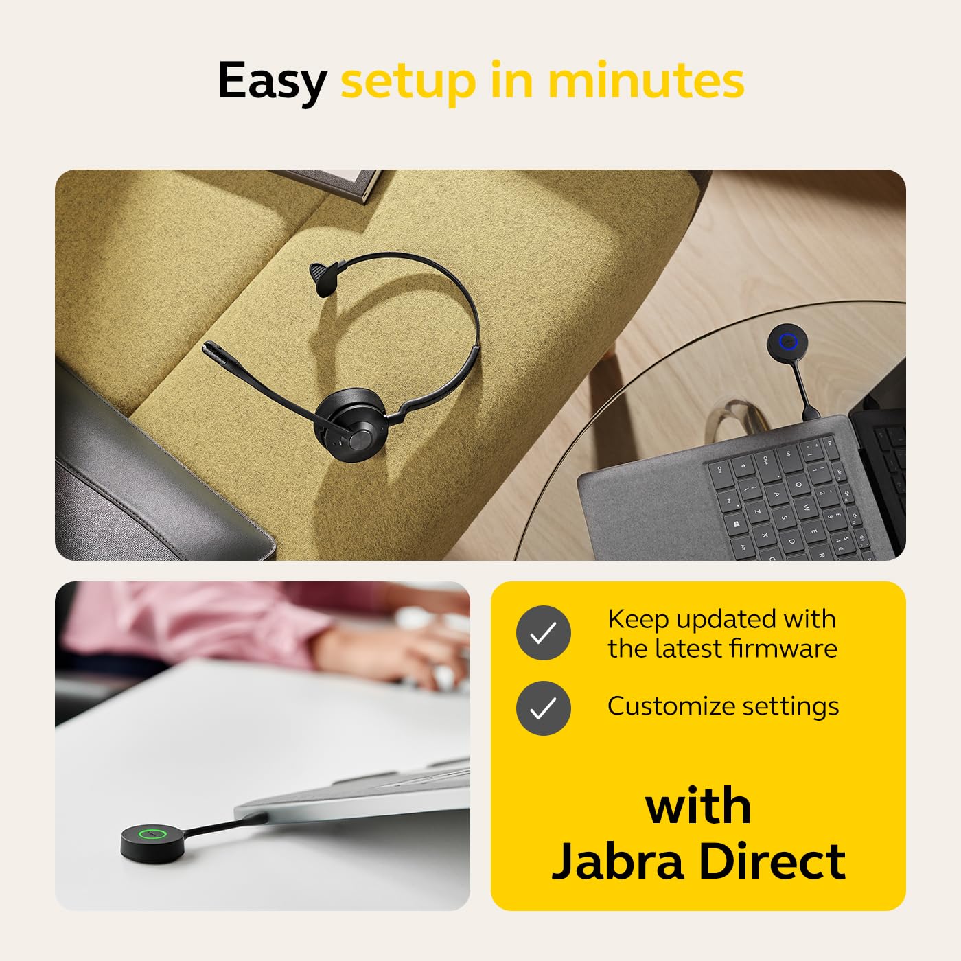 Jabra Engage 55 Mono Wireless Headset With Dect Adapter And Charging Stand   Noise Cancelling Mic, Extensive Range   Certified F