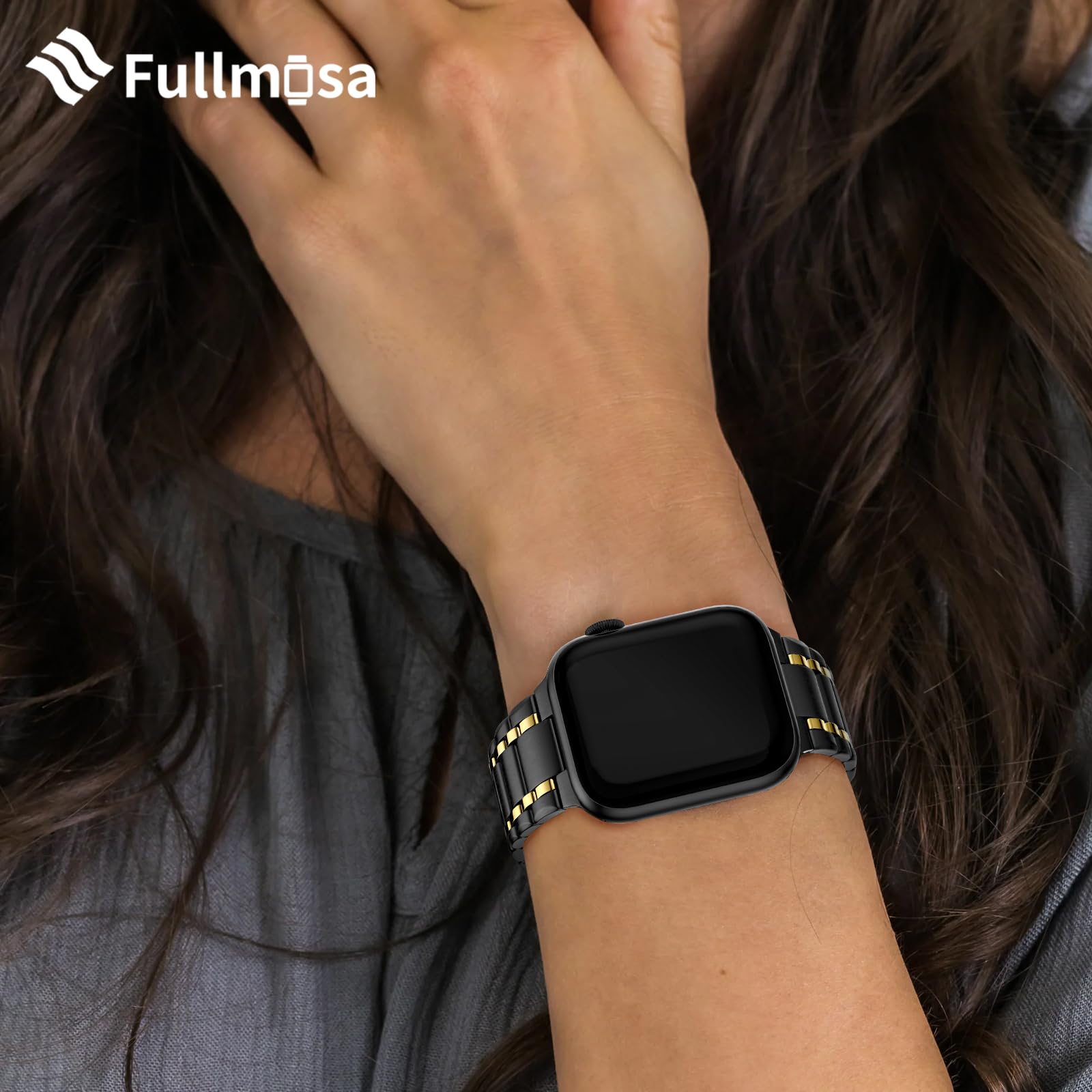 Fullmosa Compatible Metal Apple Watch Bands 41Mm 40Mm 38Mm 49Mm 46Mm 45Mm 44Mm 42Mm,Iwatch Band With Case For Apple Watch Ultra