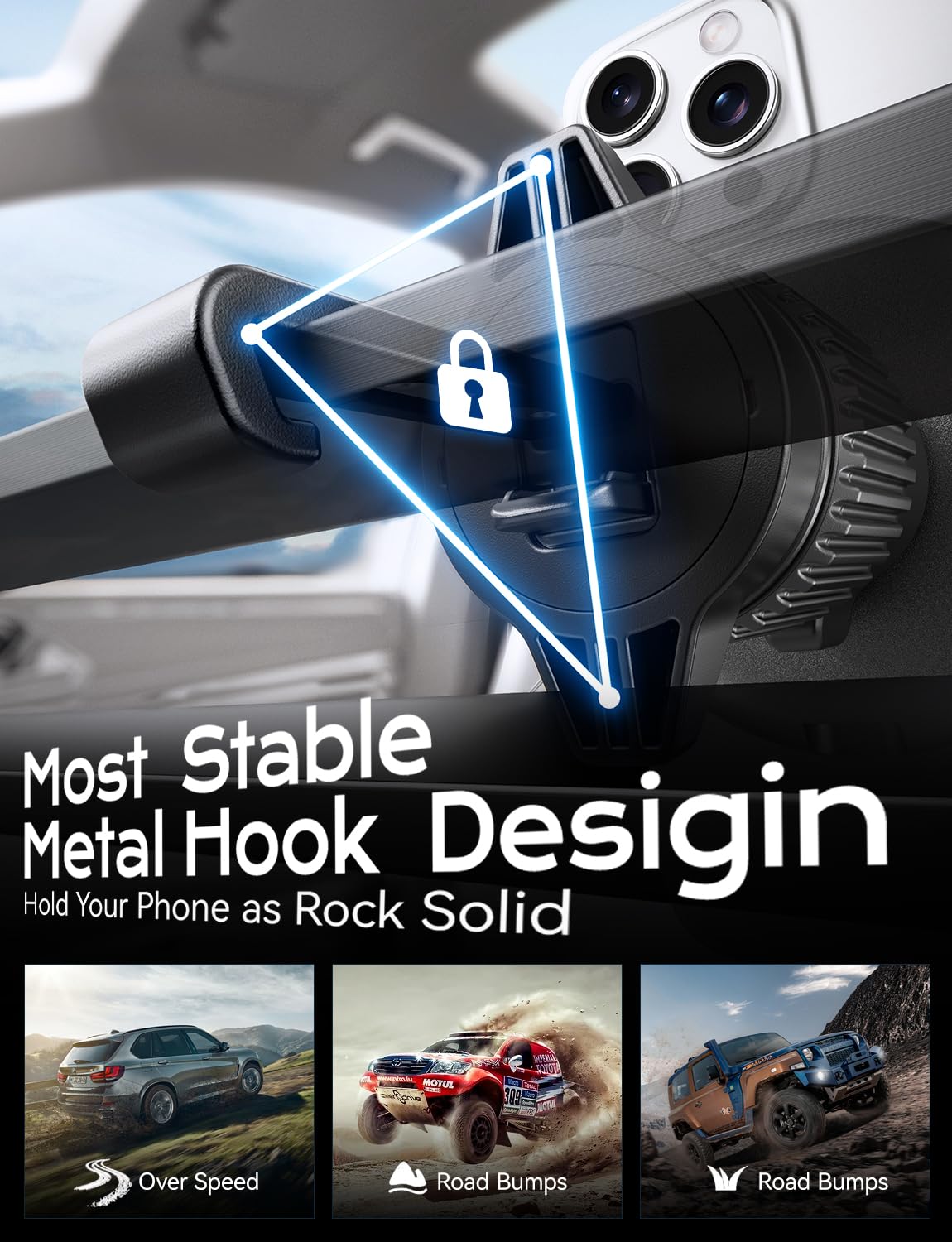 Uptohigh For 15W Magsafe Car Mount Charger, [Vibrant Led Decoration] Wireless Car Charger, Magnetic Phone Holder Mount For Air V