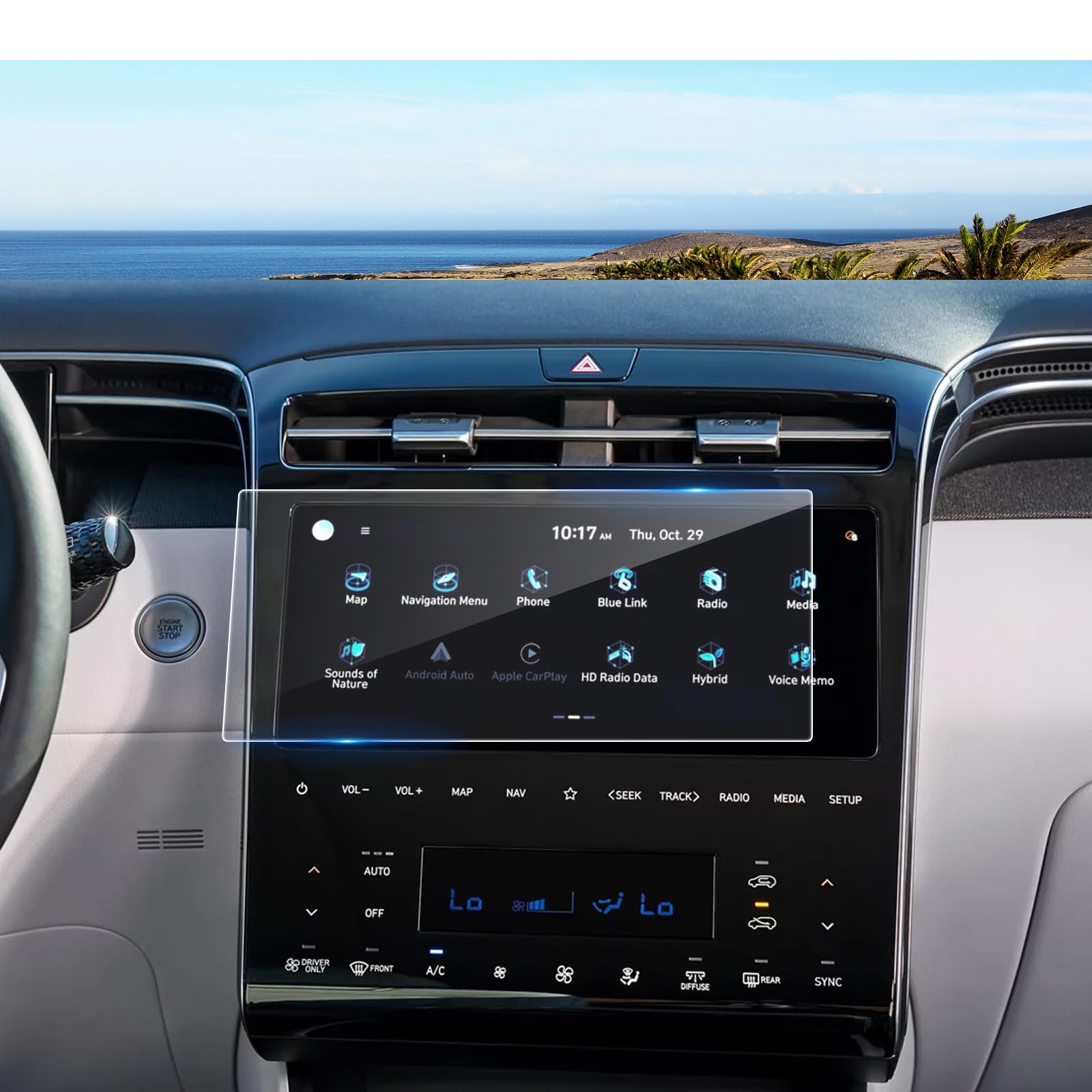 Coleya 2022 2024 Santa Cruz Screen Protector, For 2024 Santa Cruz (Sel,Night,Xrt,Limited)/ 2023 (Sel,Sel Premium,Limited)/ 2022