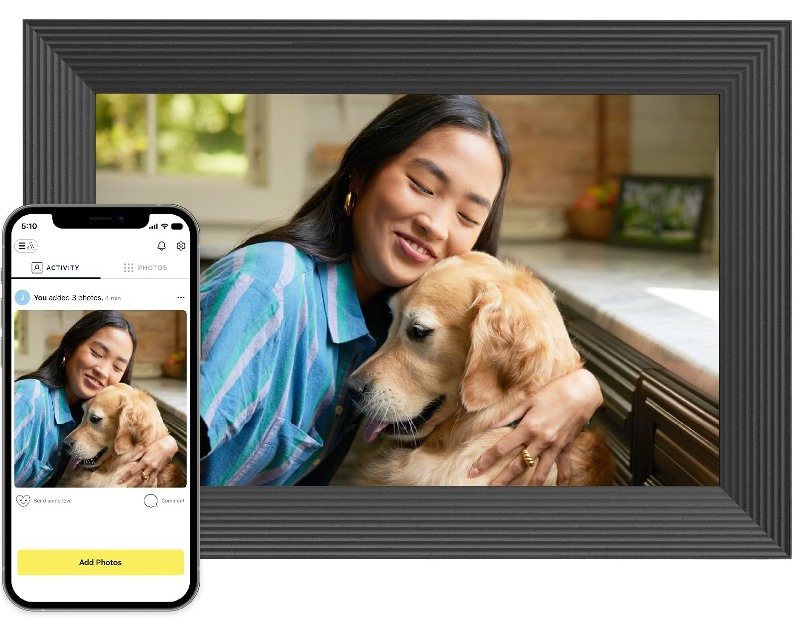 Aura Carver 101 Wifi Digital Picture Frame  The Best Digital Frame For Gifting  Send Photos From Your Phone  Quick, Easy Setup I