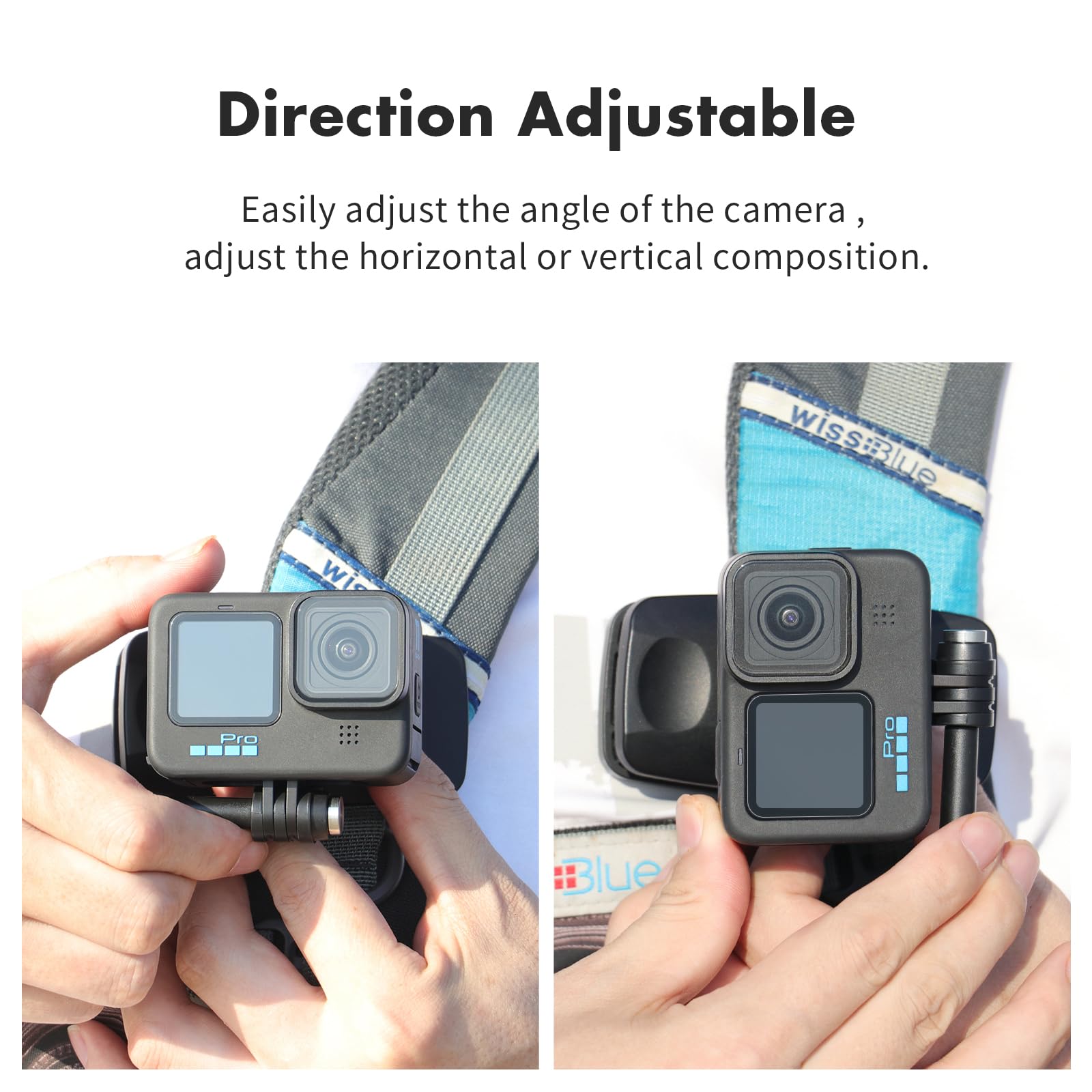 Seasky Vlog Backpack Strap Mount Clip Clamp Holder Magnetic Multi Function For Gopro Hero12/11/10/9 Dji Action 4/3/2 Insta360 X4