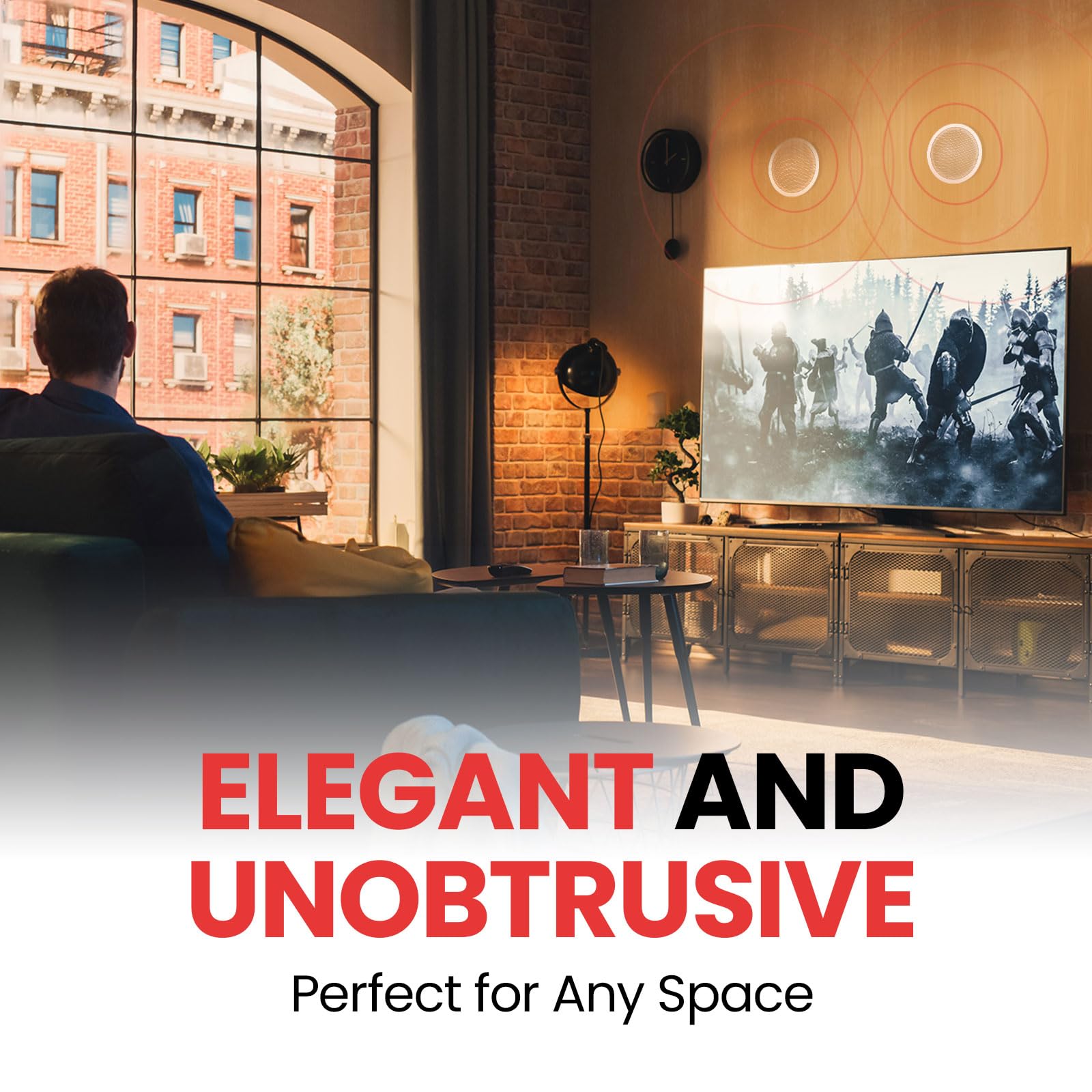 Pyle Ceiling Wall Mount Enclosed Speaker   250 Watt Stereo In Wall / In Ceiling 8'' Enclosed Full Range Mid Bass Speaker System