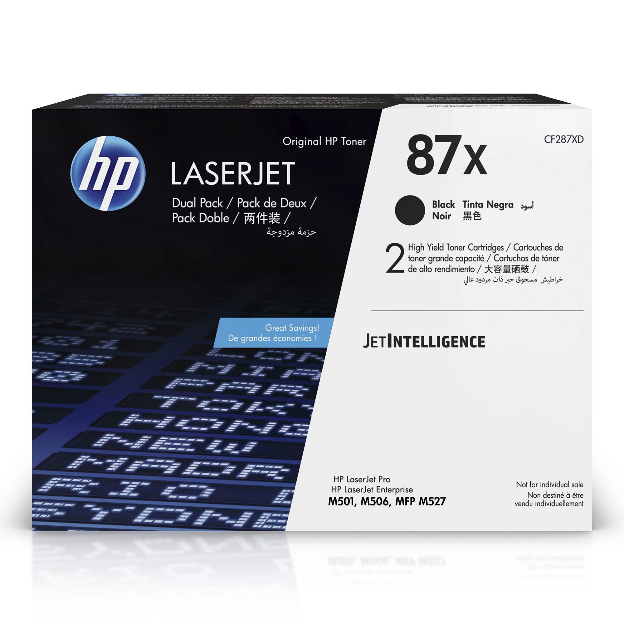 Hp 87X Black High Yield Toner Cartridges (2 Pack) | Works With Hp Laserjet Enterprise M506 Series, Hp Laserjet Enterprise Mfp M5