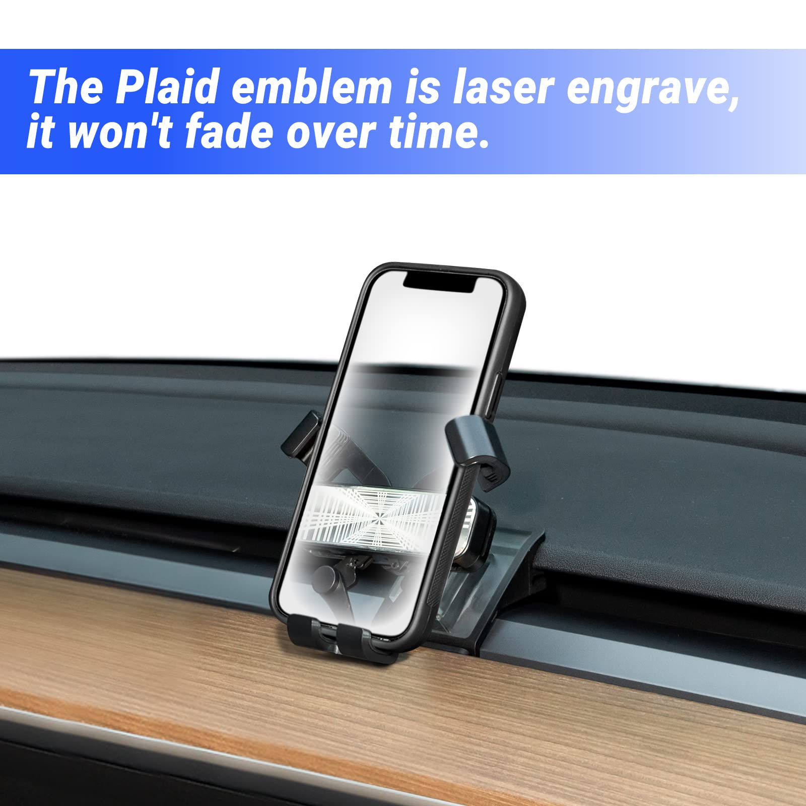 Klutchtech Car Phone Holder For Model 3/Y Phone Mount Dashboard Phone Holder Fits 4 7Inch Phones For Model 3/Y Accessories 2016 2023