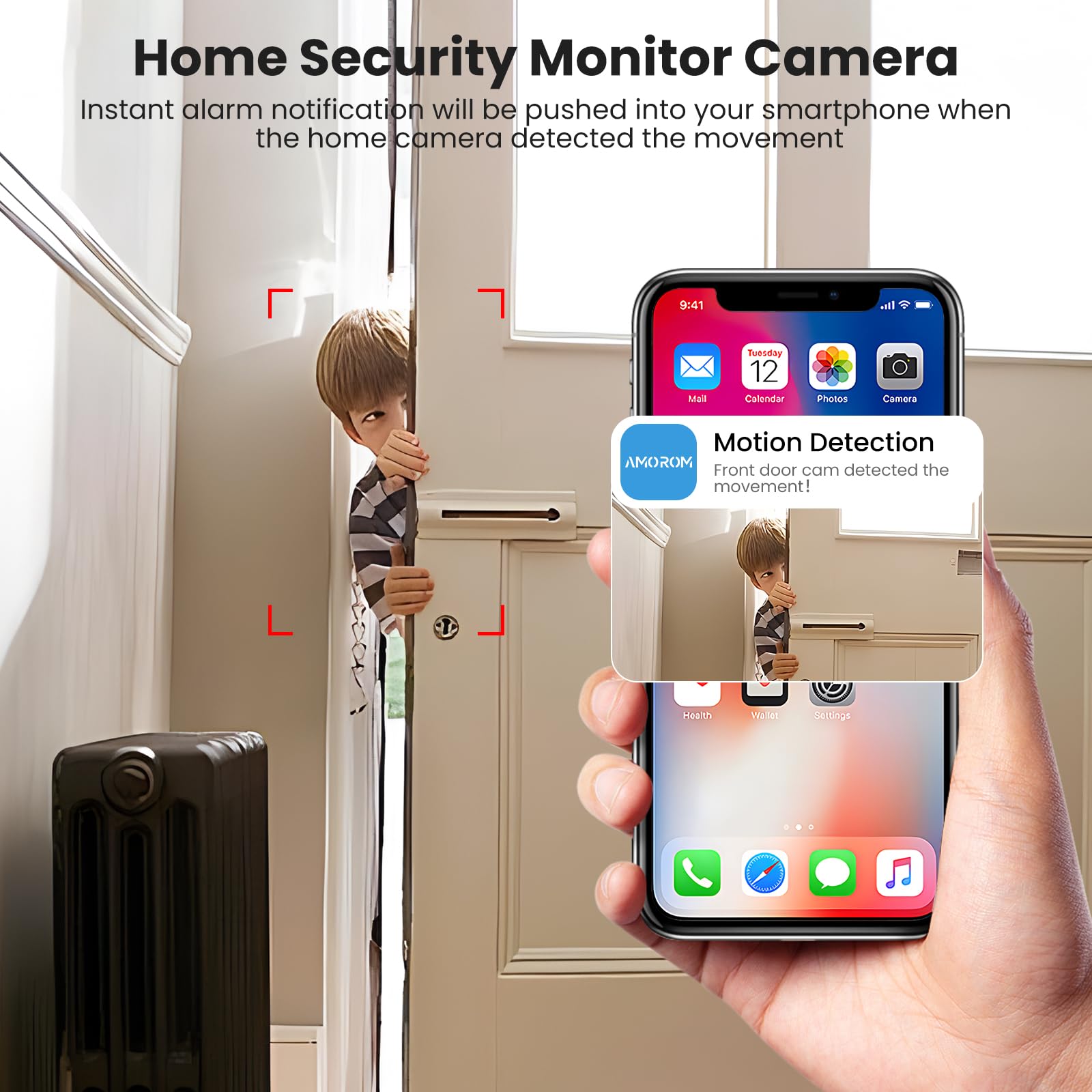 Wifi Home Security Camera For Baby Monitor,4 Pcs Indoor Room Camera With Non Stop Recording, Privacy Mode,2 Way Talk,Night Visio