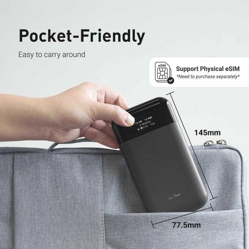 Gl.Inet Gl E750V2 (Mudi) 4G Lte Openwrt Vpn Router, T Mobile Only, Microsd Slot, 7000Mah Battery, Openvpn, Wireguard, Tor, Route