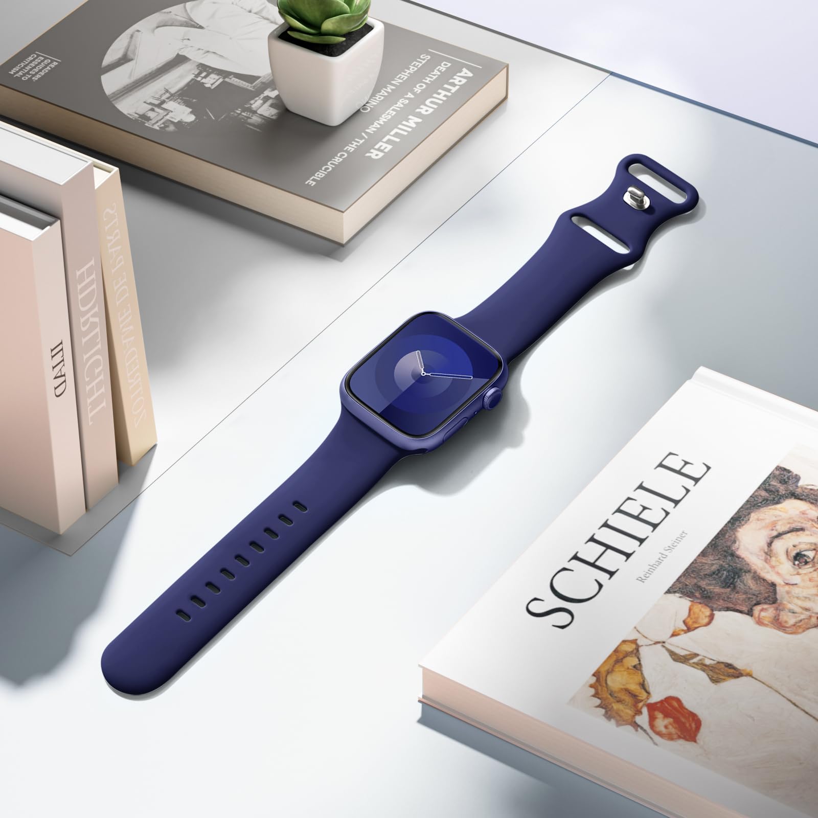 Daqin Sport Band Compatible With Apple Watch Band 40Mm 41Mm 42Mm 38Mm For Women Men, Soft Silicone Waterproof Replacement Strap